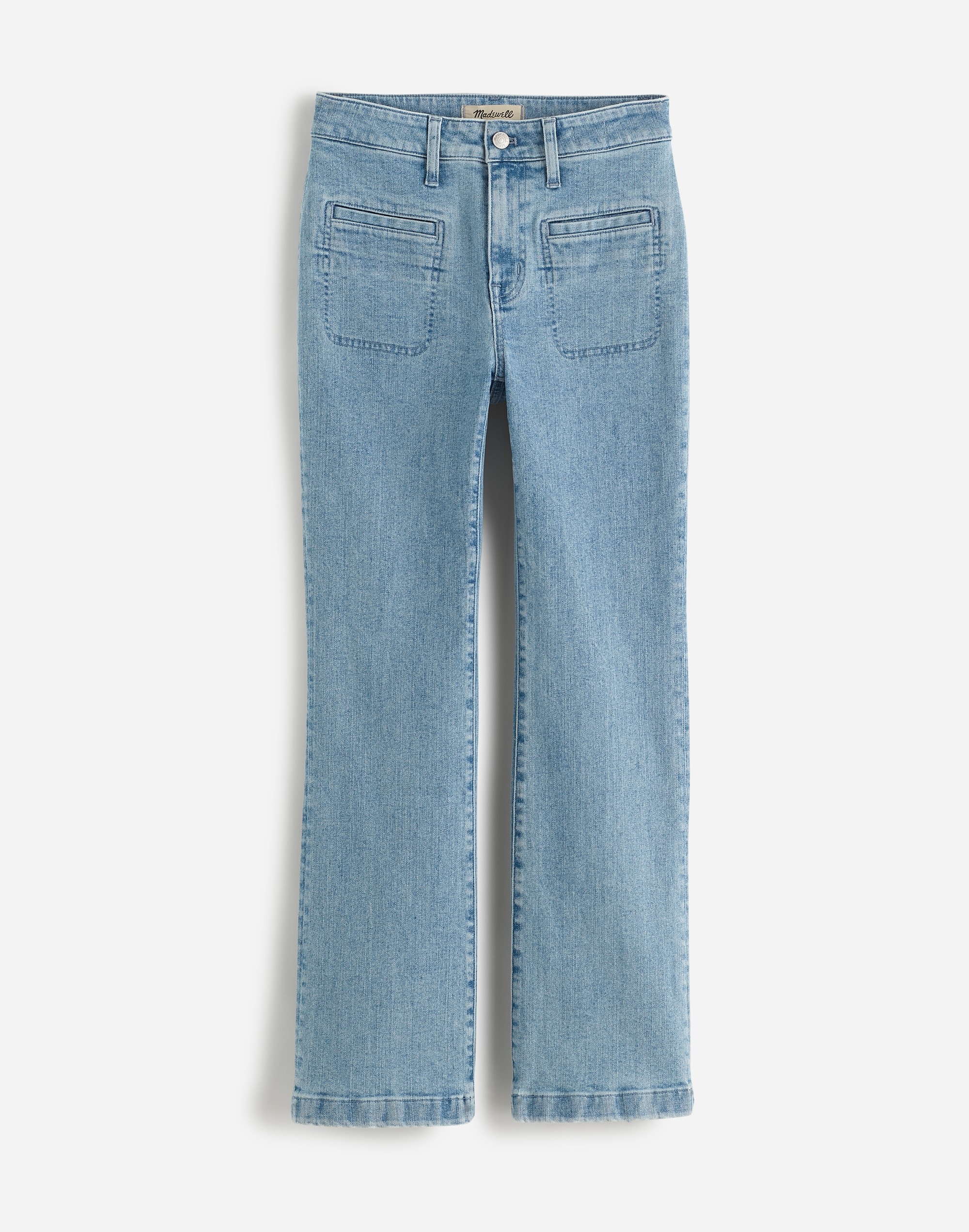 Plus Curvy Kick Out Crop Jeans Penman Wash: Patch Pocket Edition