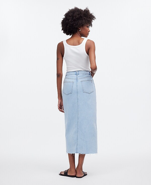 The Rilee Denim Midi Skirt