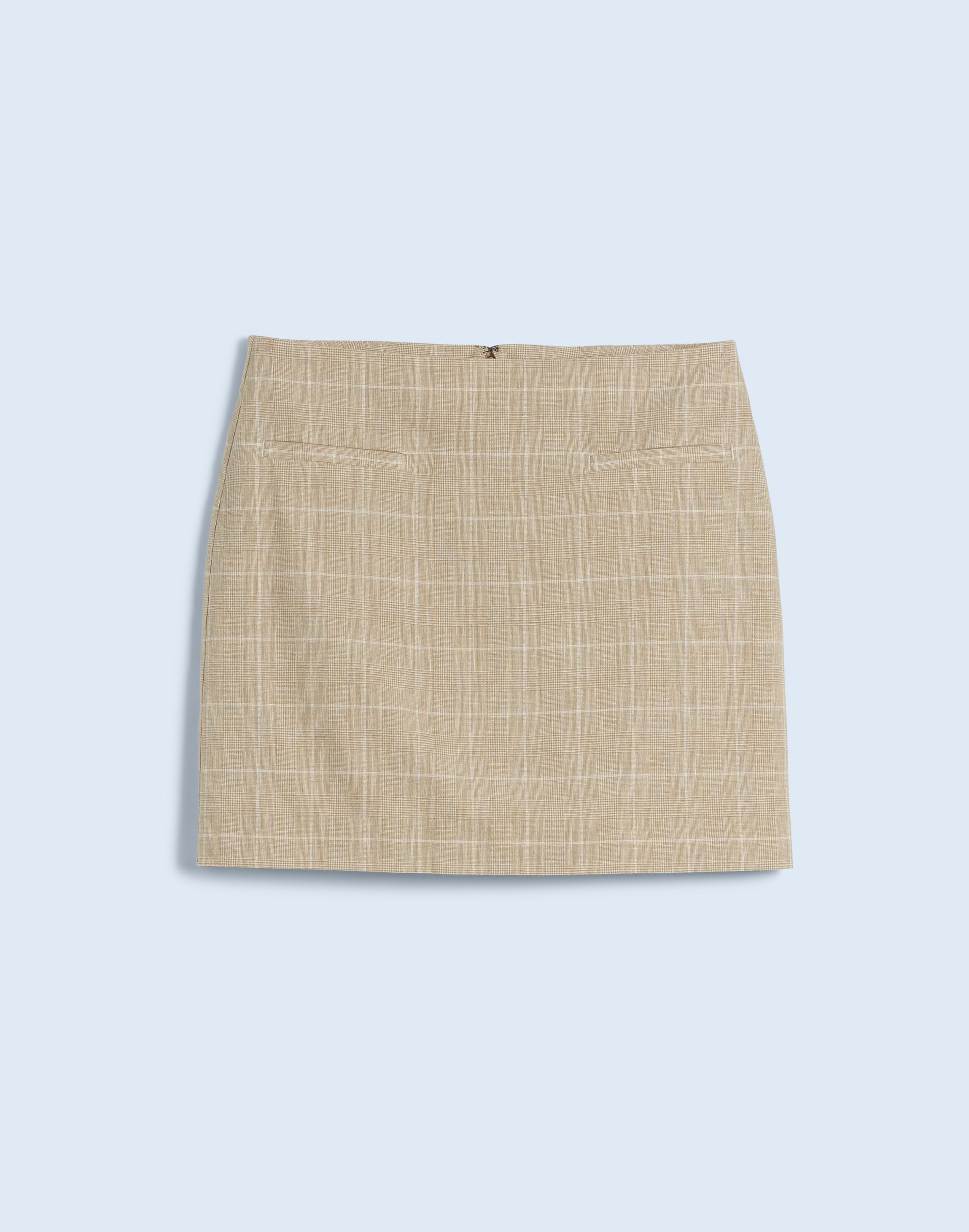 Welt-Pocket Mini Skirt Windowpane Check