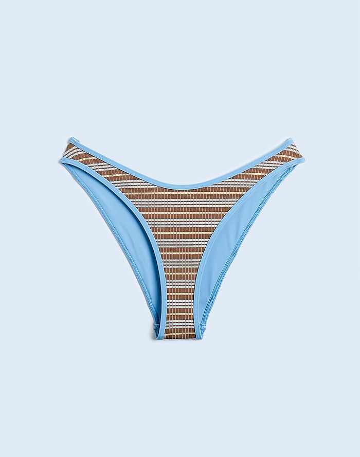 Madewell Second Wave Zip High-Cut Bikini Bottom