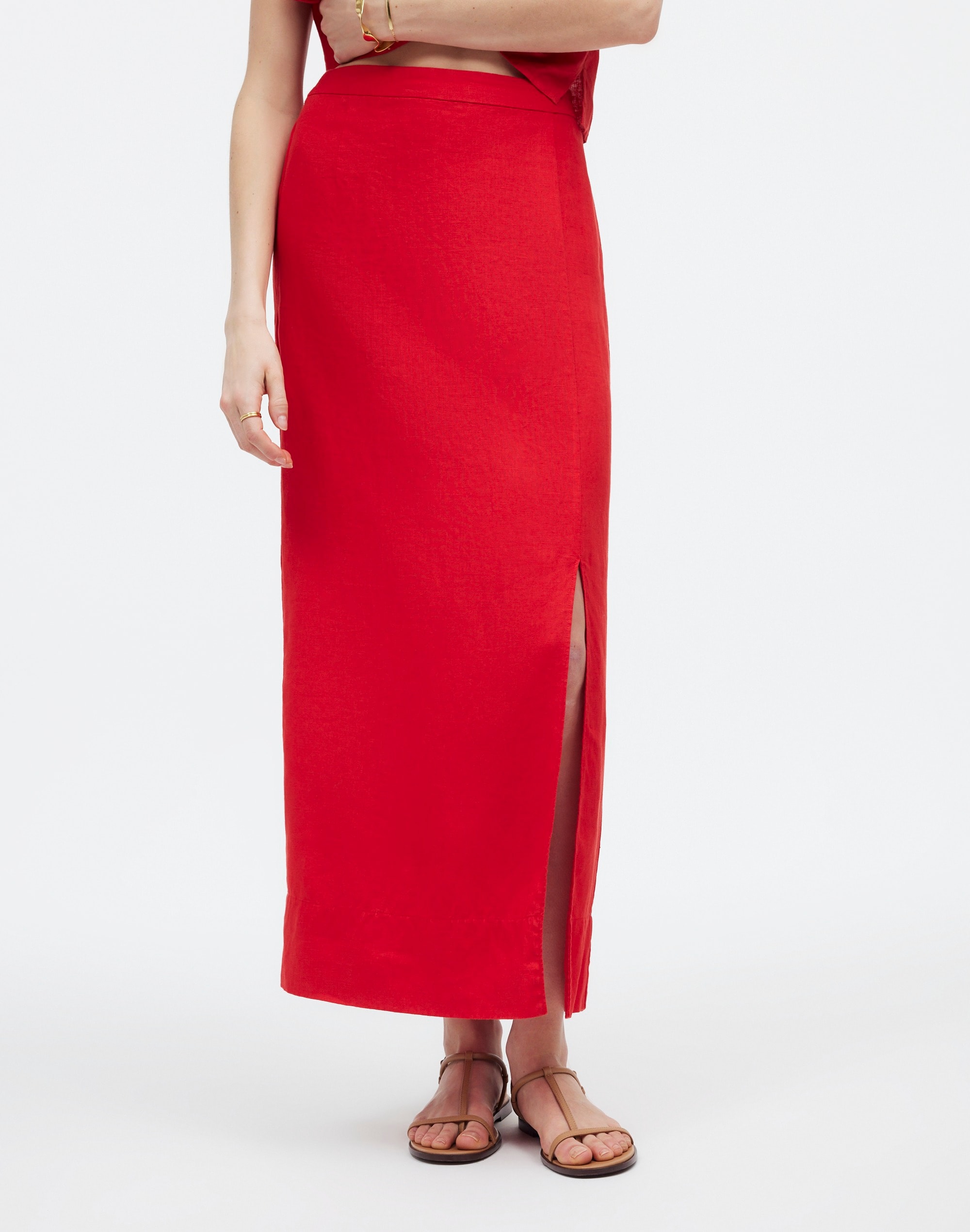 Column Maxi Skirt in 100% Linen | Madewell