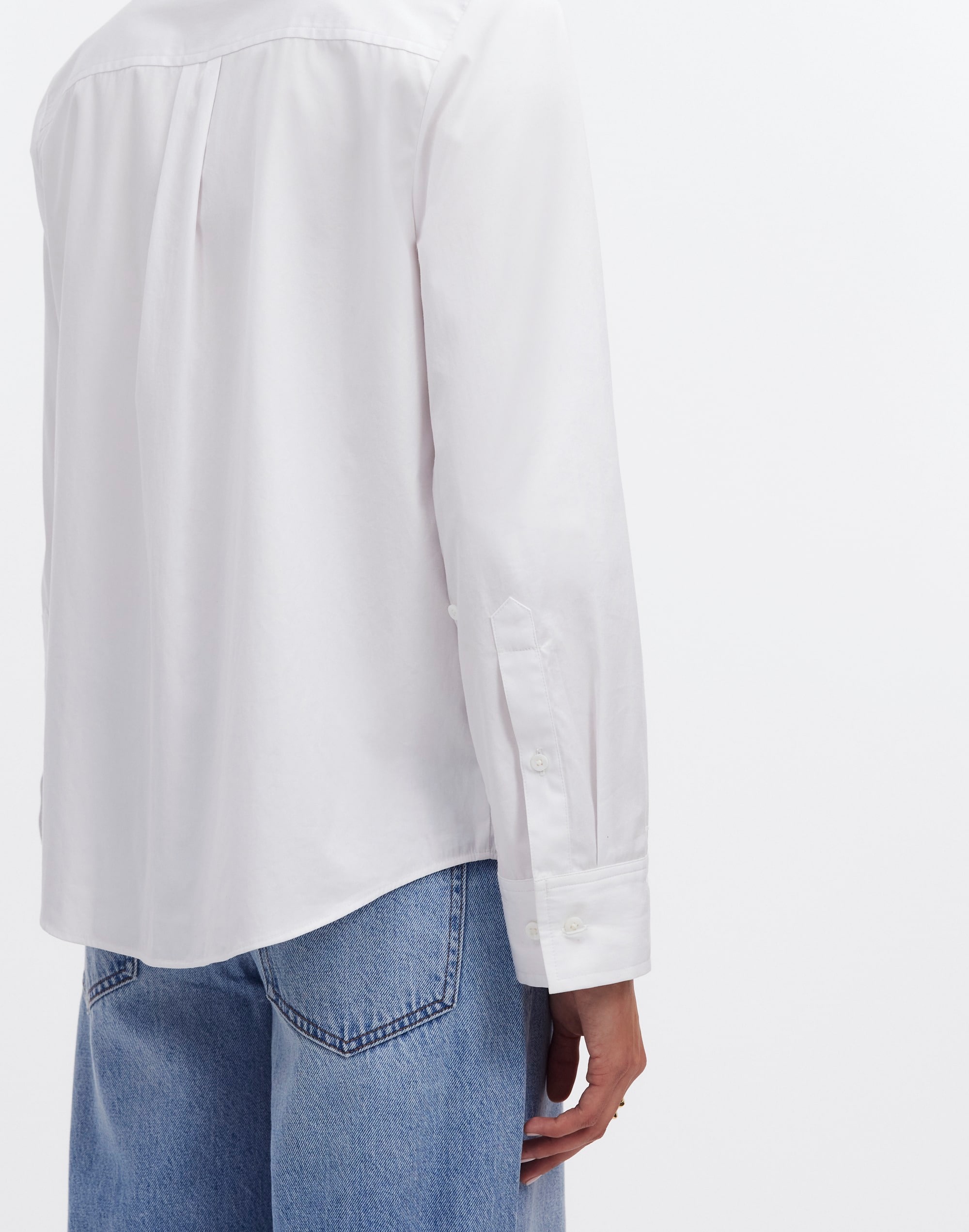 Relaxed Button-Front Shirt Poplin