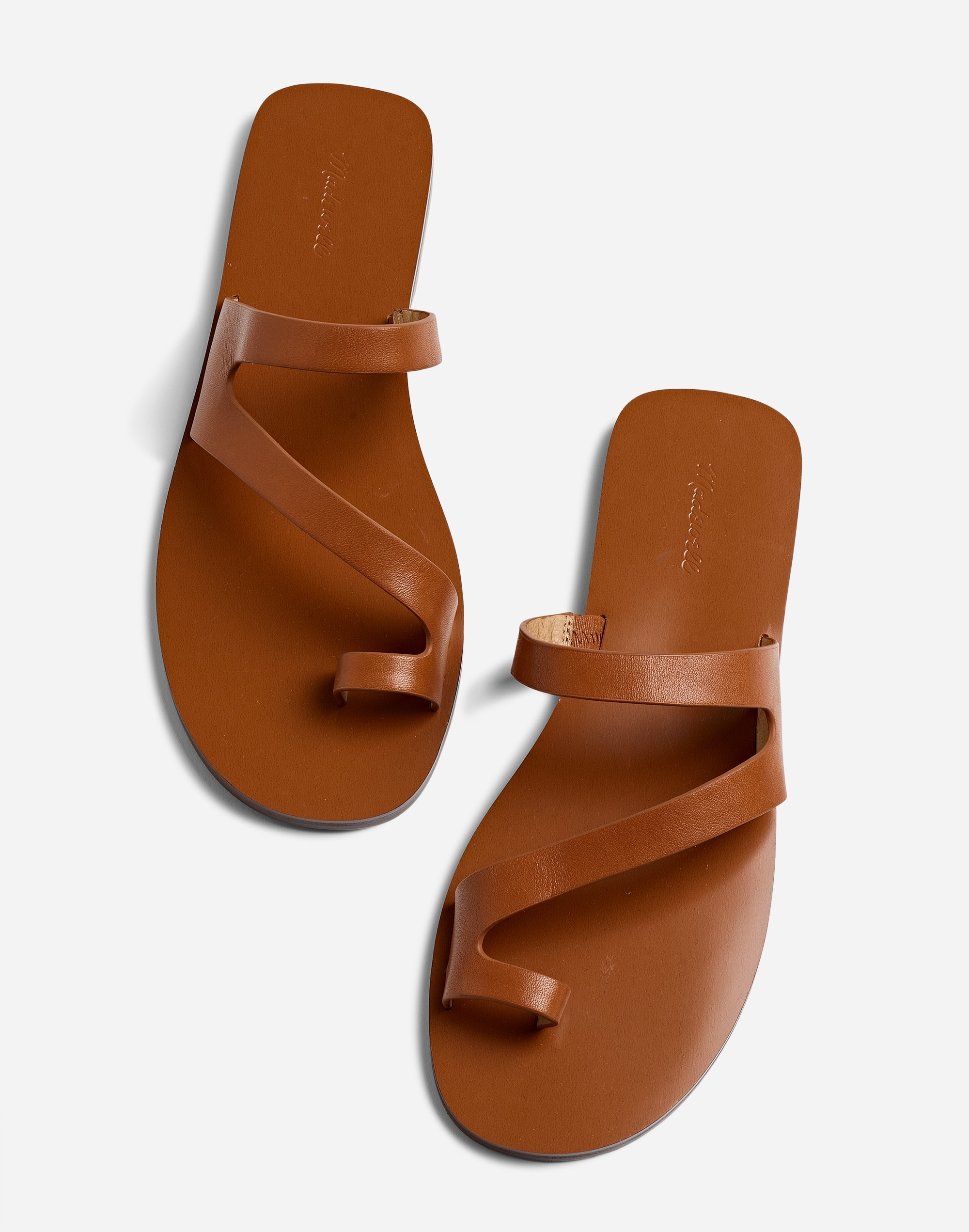Mw The Gabi Asymmetric-strap Sandal In Warm Coffee