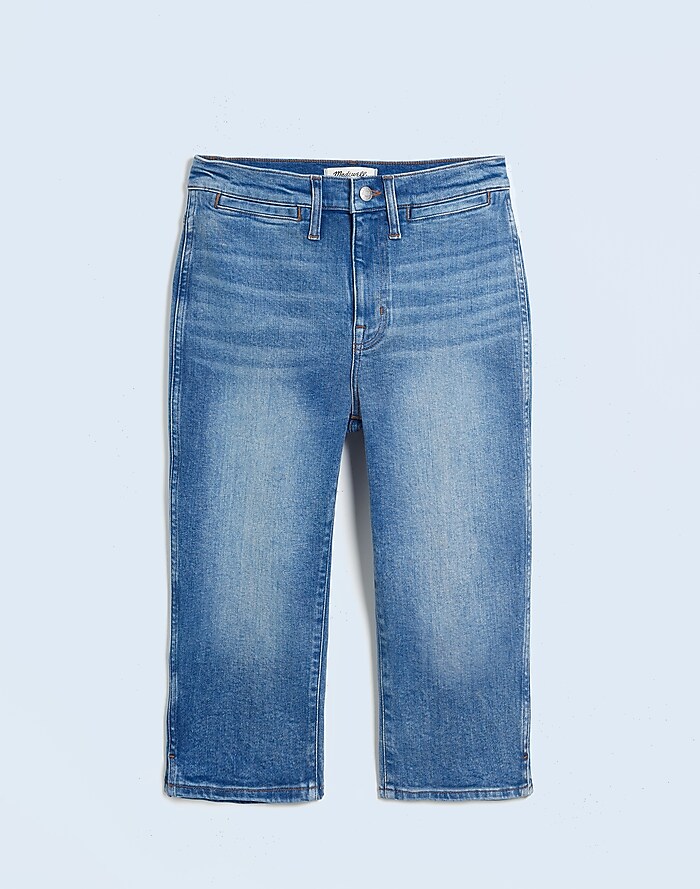 Buy the Womens Blue Dark Wash Stretch Pockets Ankle Lace Denim Capri Jeans  Size 26