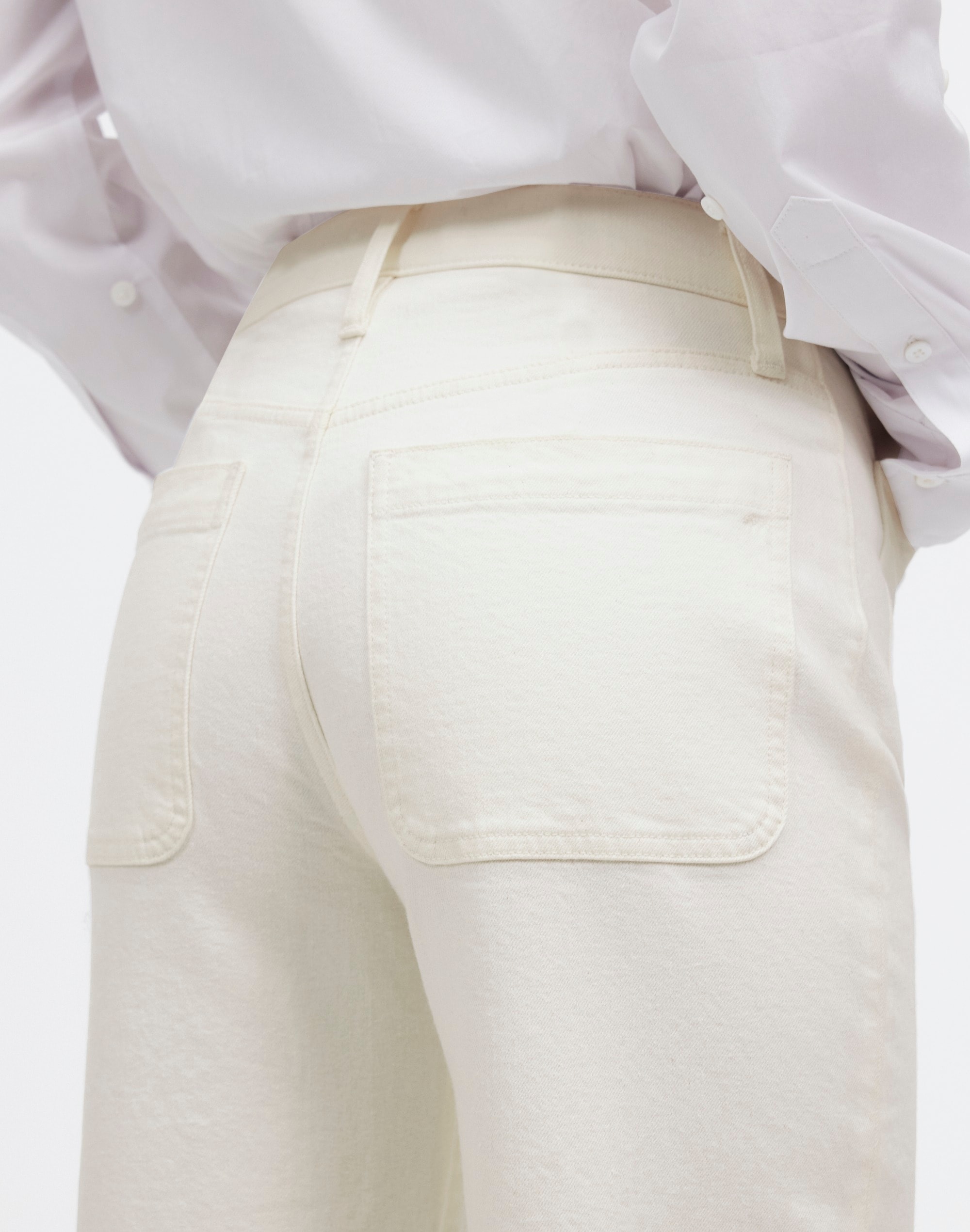The Emmett Wide-Leg Jean Tile White: Patch Pocket Edition