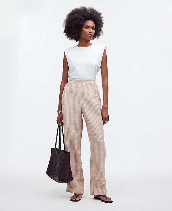 Pull-On Straight Crop Pant