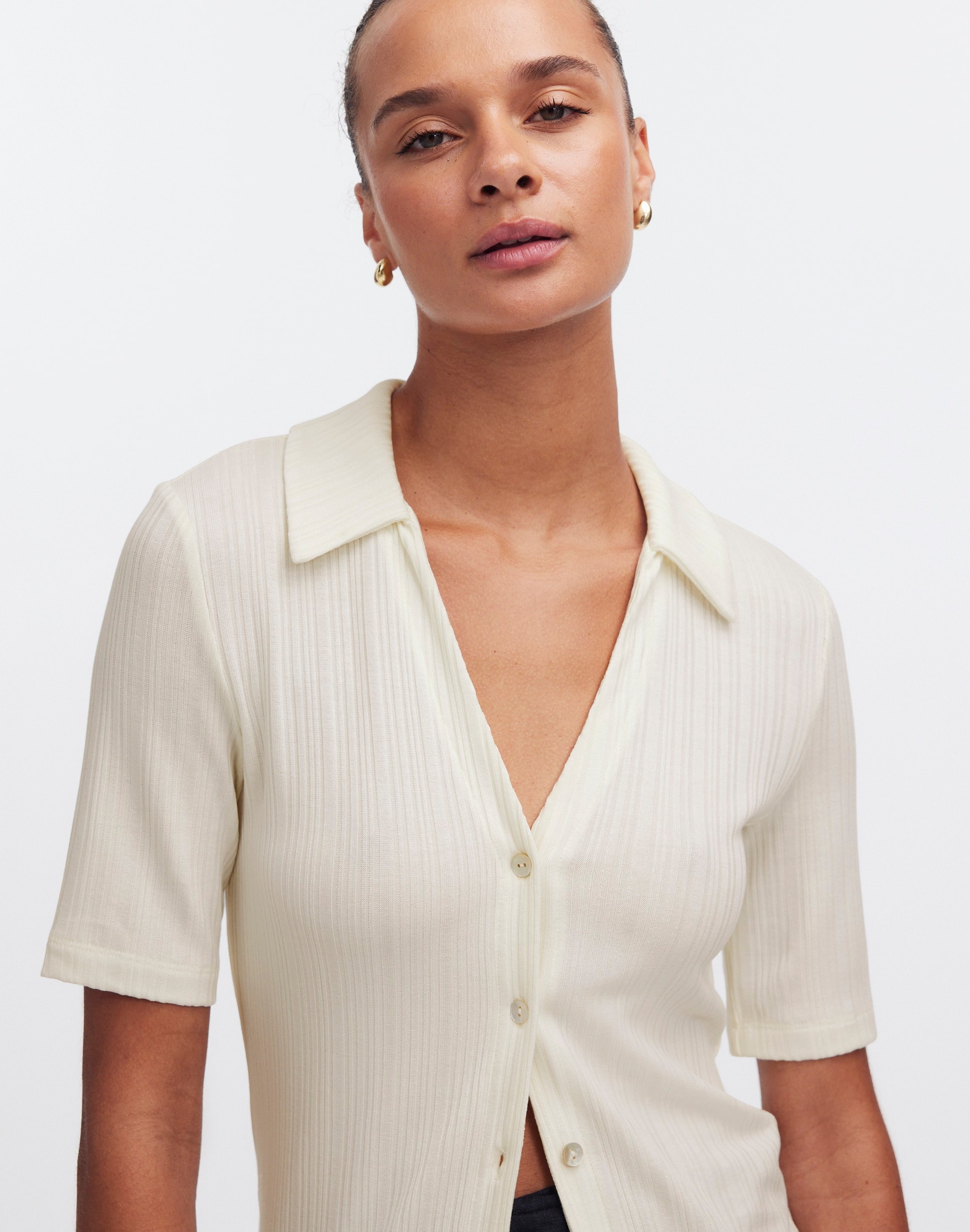 Cutaway Hem Polo Top | Madewell