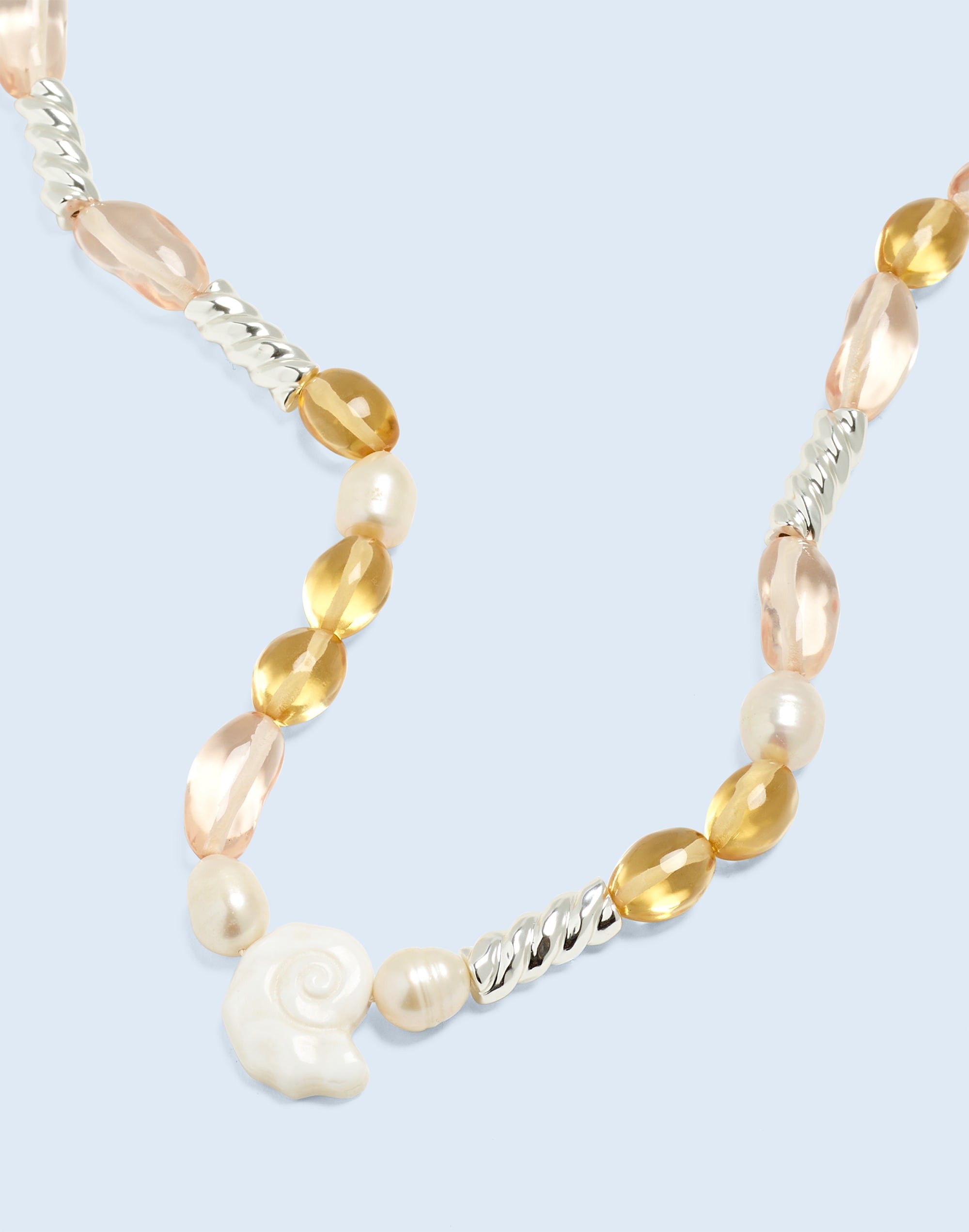 Freshwater Pearl Nautical Beaded Necklace