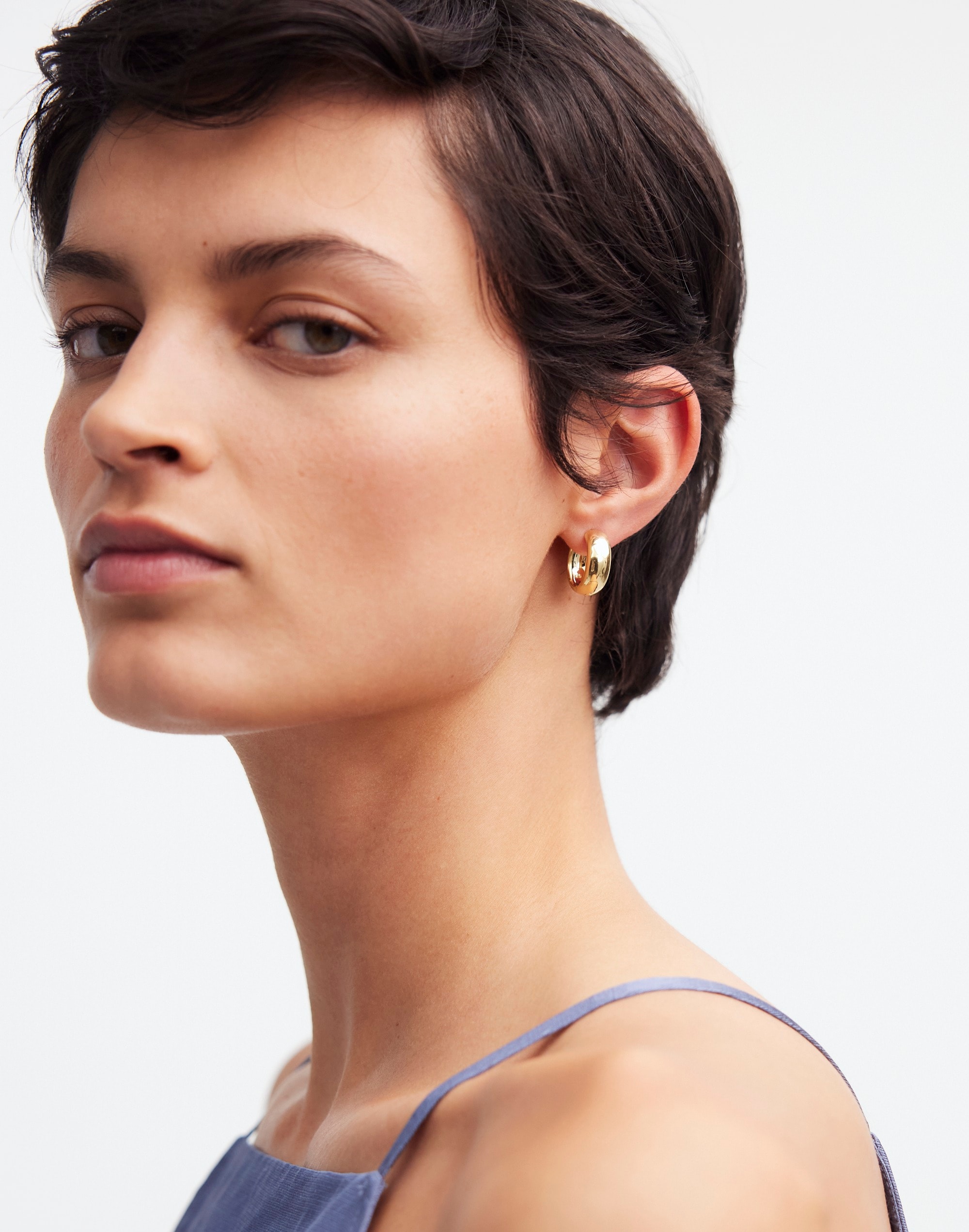 Demi-Fine Chunky Hoop Earrings | Madewell