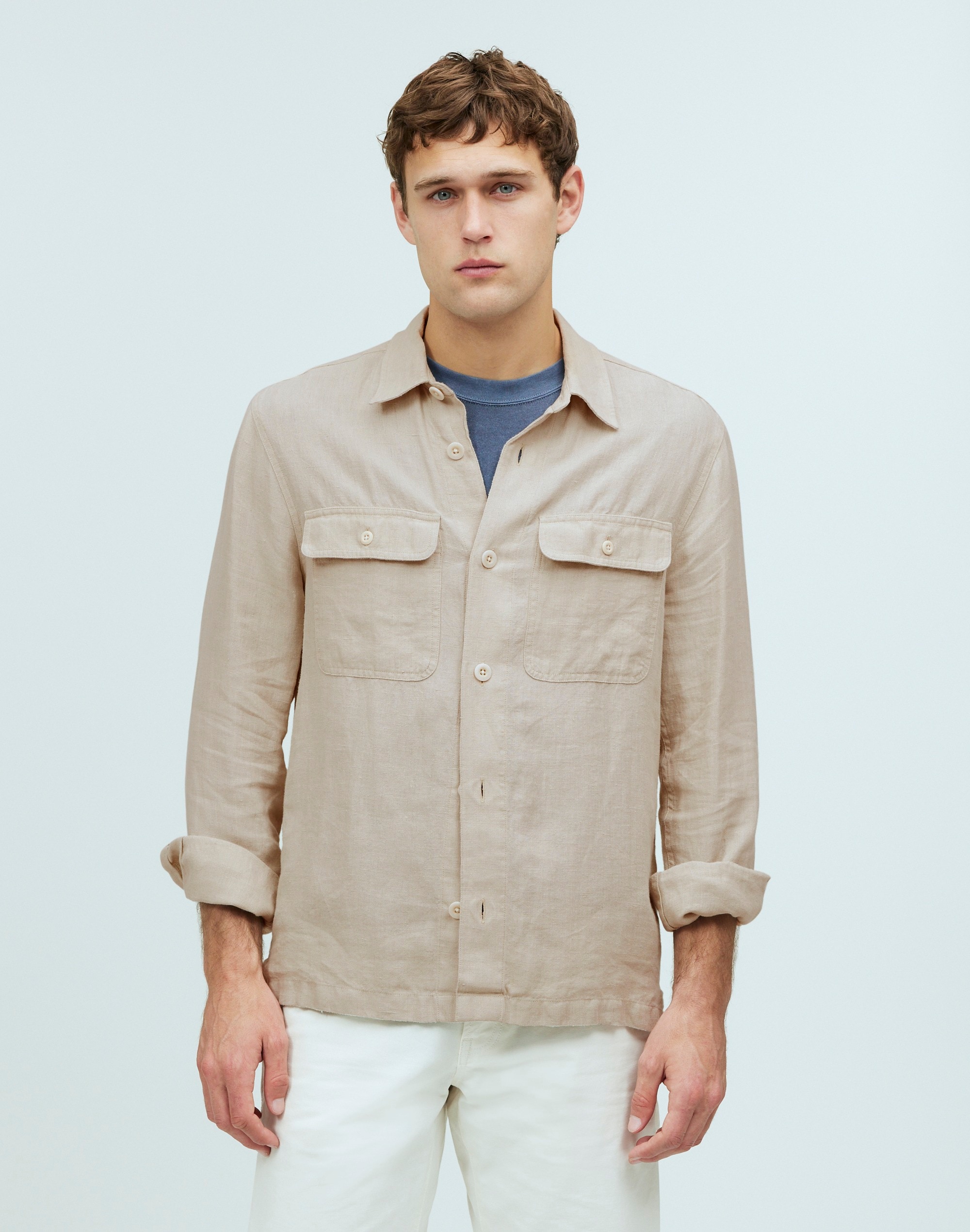 Straight Hem Work Shirt Garment-Dyed Linen | Madewell