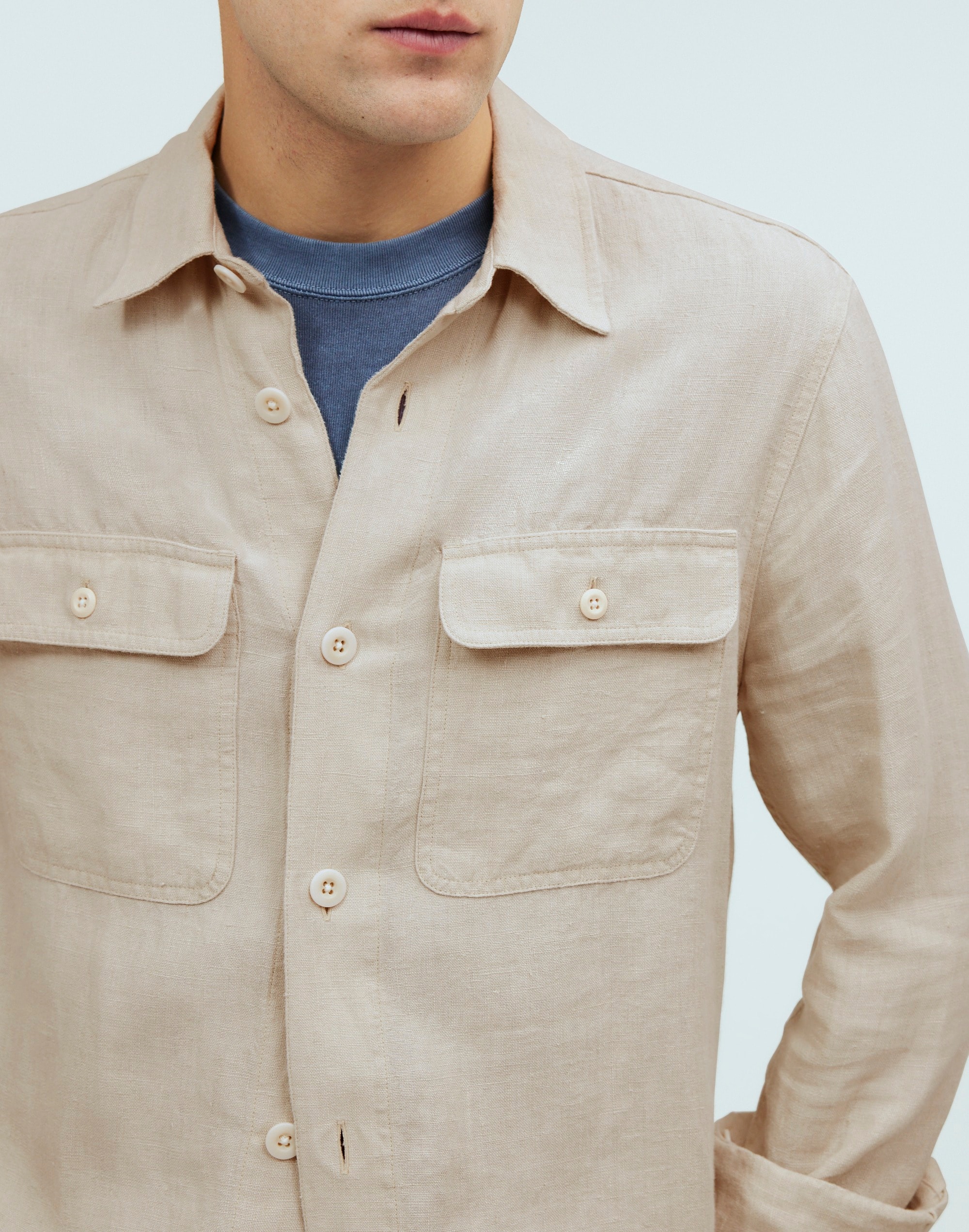 Straight Hem Work Shirt Garment-Dyed Linen | Madewell