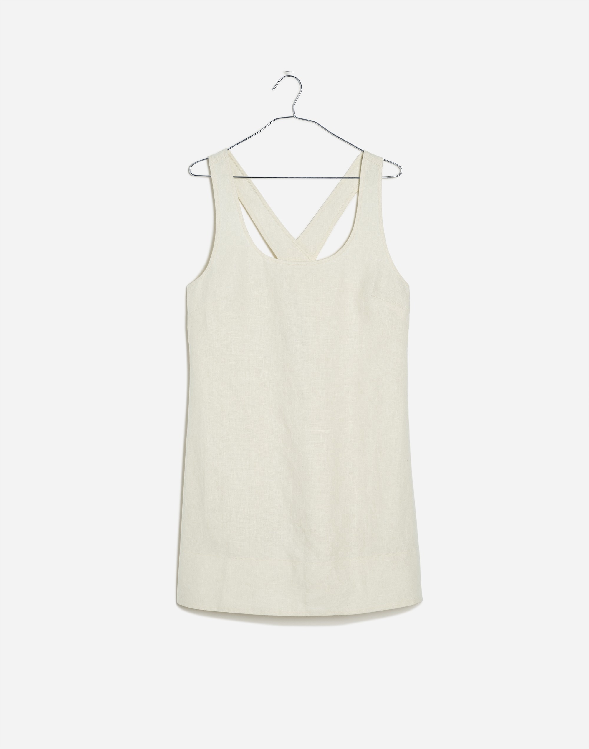 Cross-Back A-Line Mini Dress Linen | Madewell