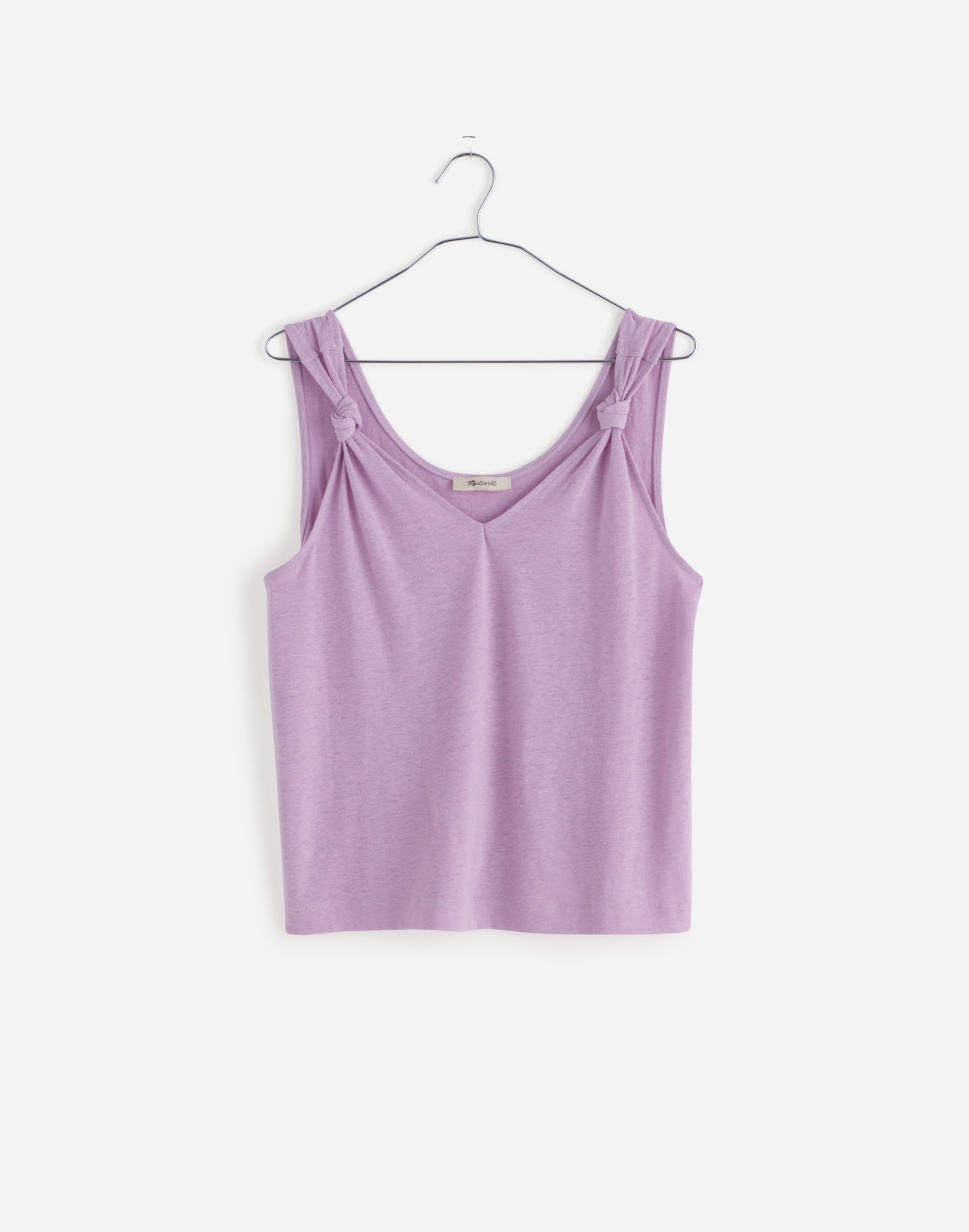 Mw Knotted-strap Tank In Subtle Lilac
