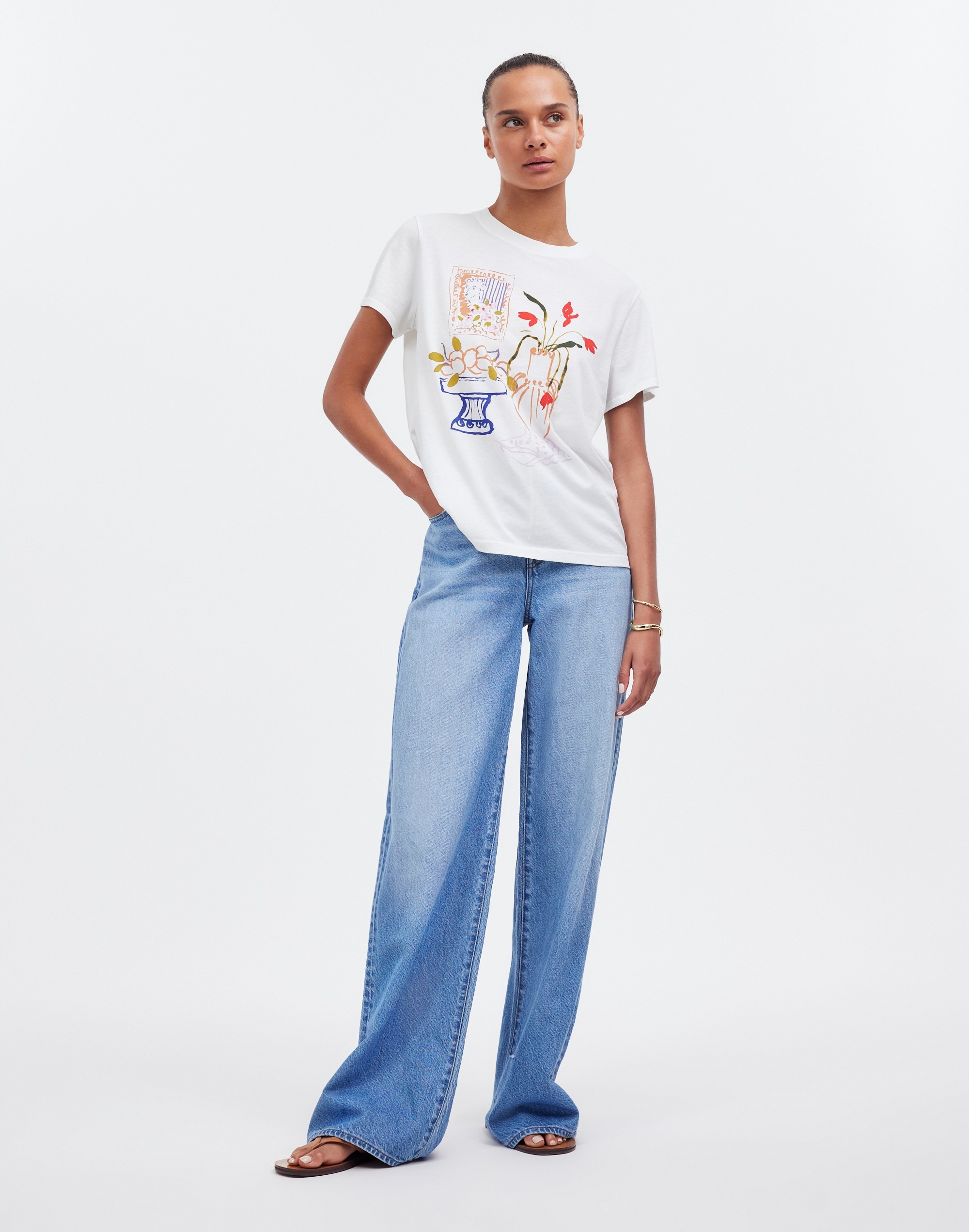 Madewell x Lisa Says Gah! Graphic Softfade Cotton Crewneck Relaxed Tee |