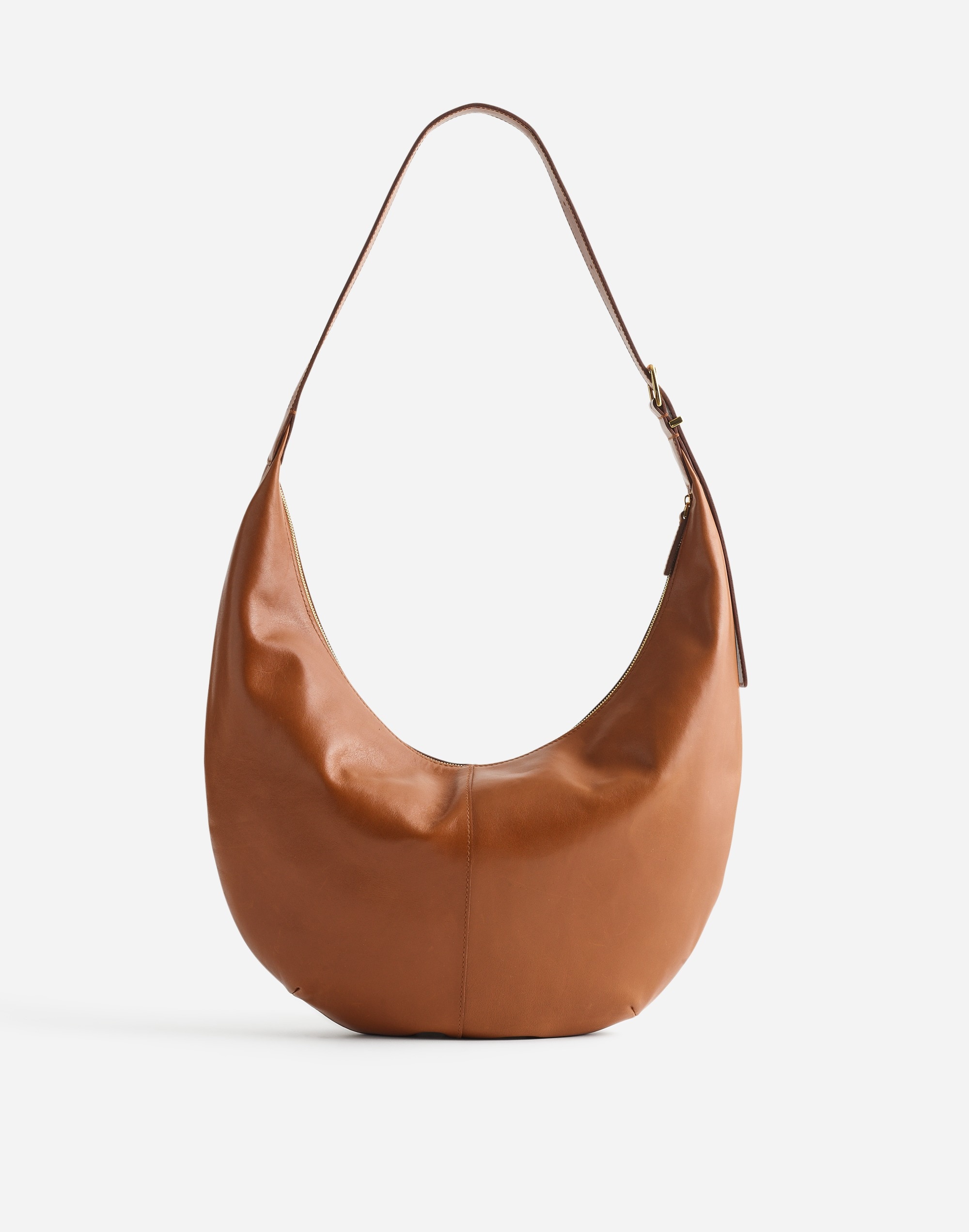 Madewell The Essential Curve Shoulder Bag In Hazelnut