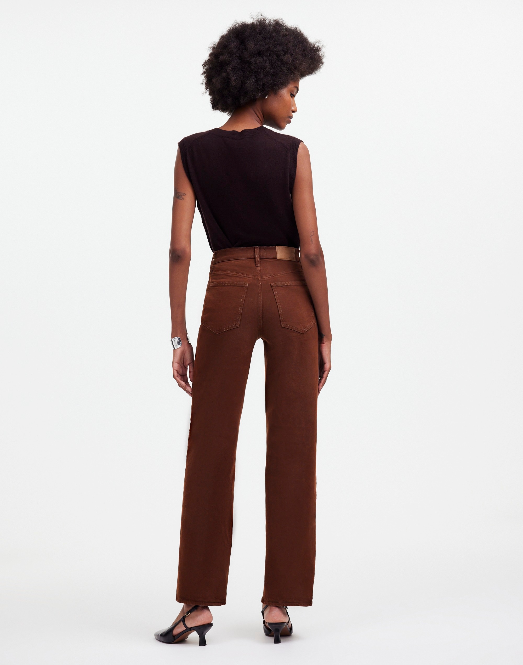 The Perfect Vintage Wide-Leg Jean Dark Coffee: Button-Front Edition | Madewell