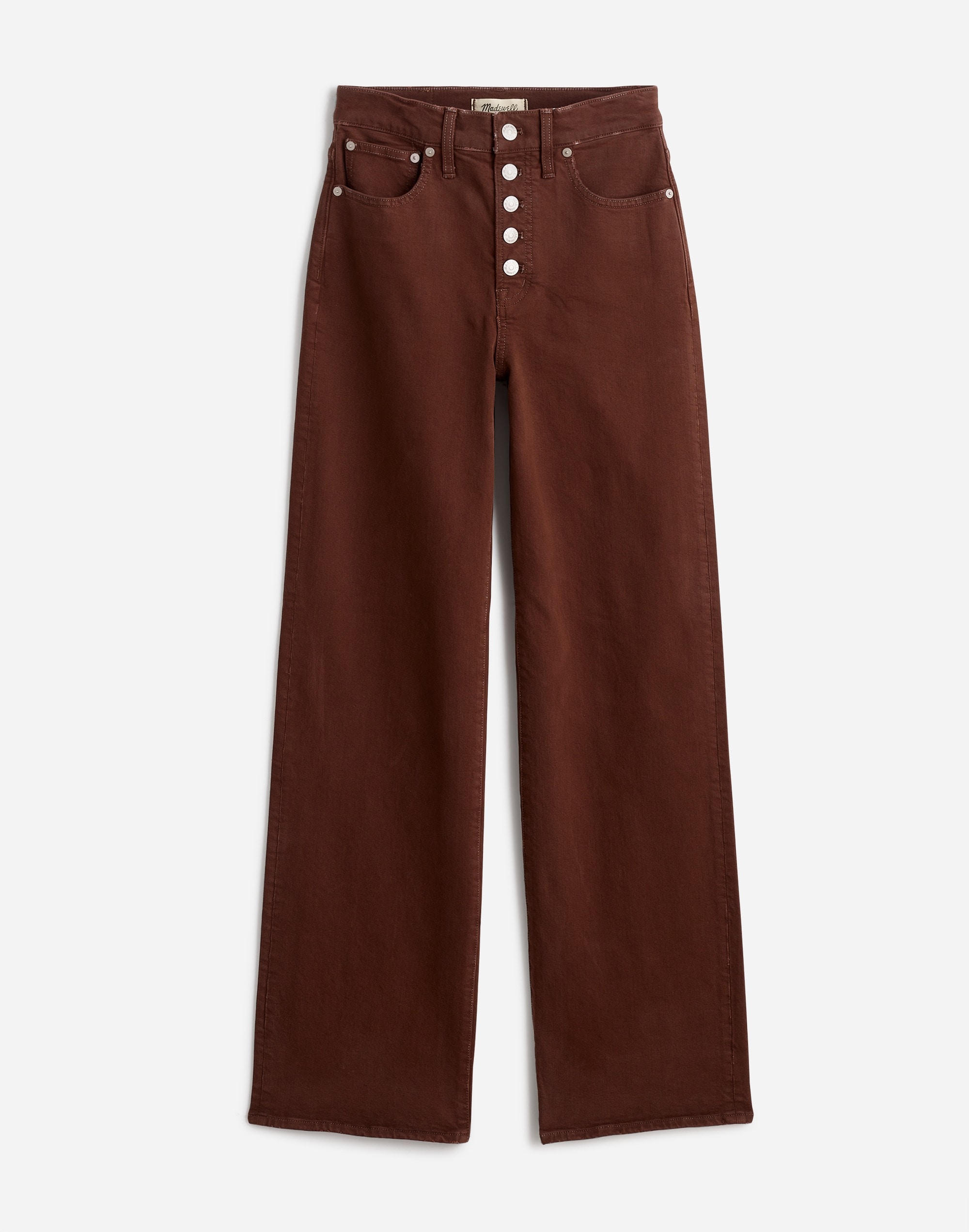 The Perfect Vintage Wide-Leg Jean Dark Coffee: Button-Front Edition | Madewell