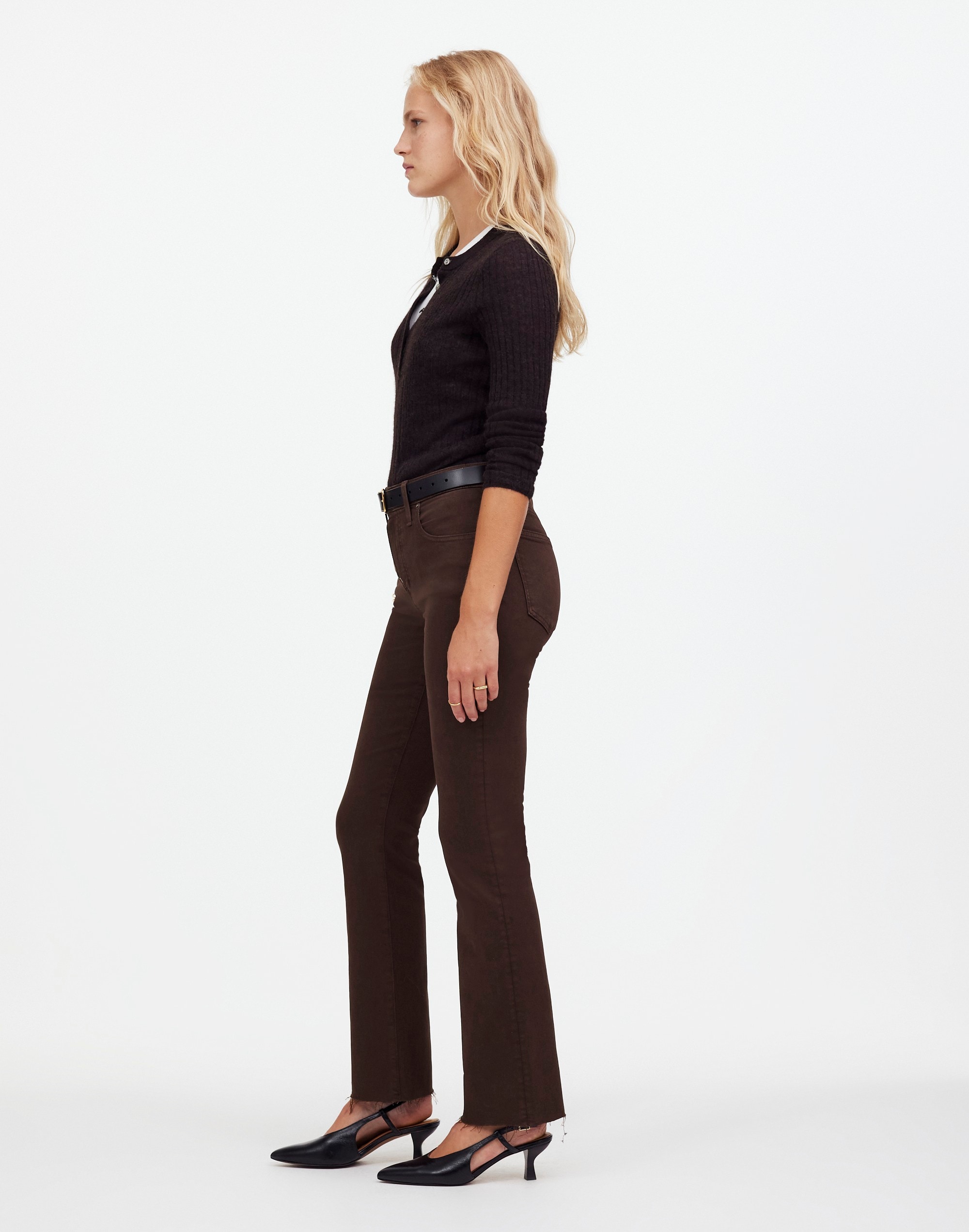 Kick Out Crop Jeans Driftwood Brown: Raw-Hem Edition | Madewell