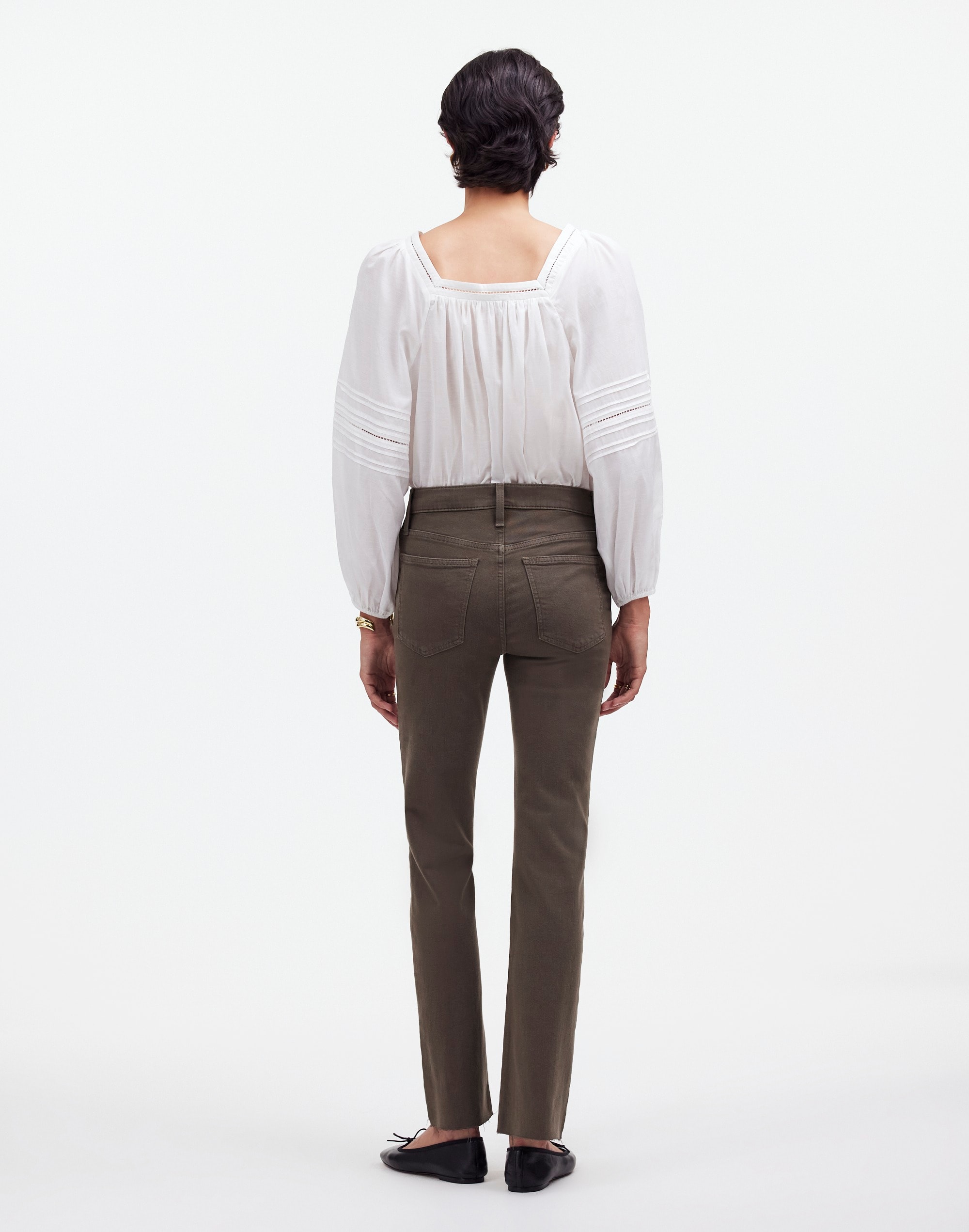 Tall Kick Out Crop Jeans Driftwood Brown: Raw-Hem Edition | Madewell