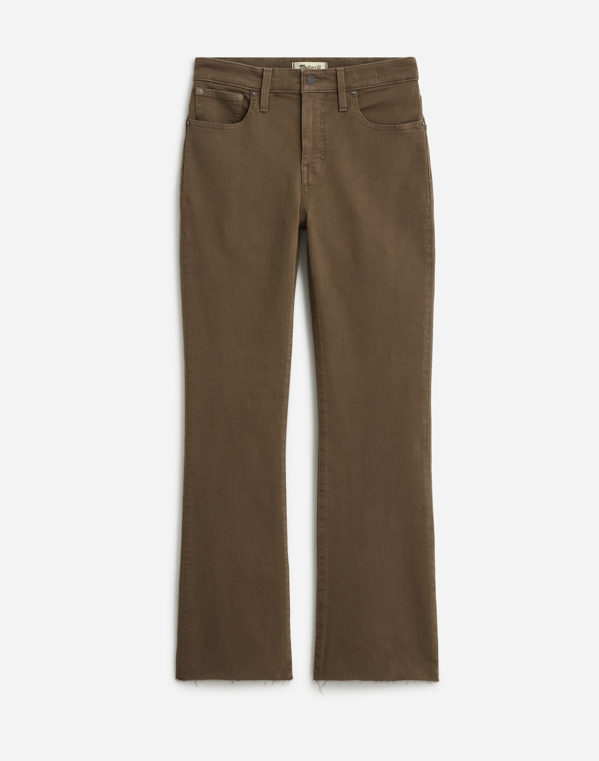 Tall Kick Out Crop Jeans Driftwood Brown: Raw-Hem Edition | Madewell