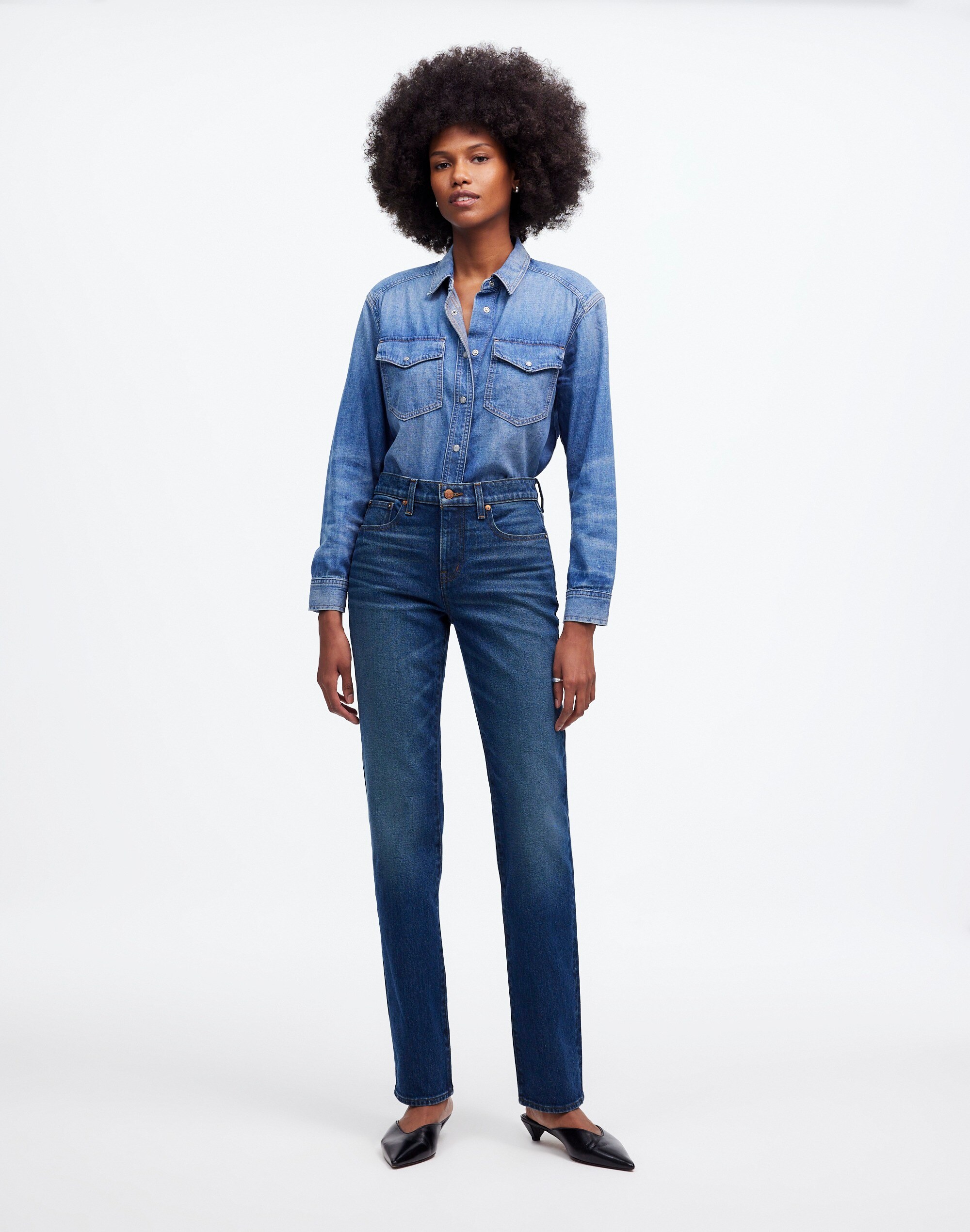 The '90s Straight Mid-Rise Jean Osada Wash | Madewell