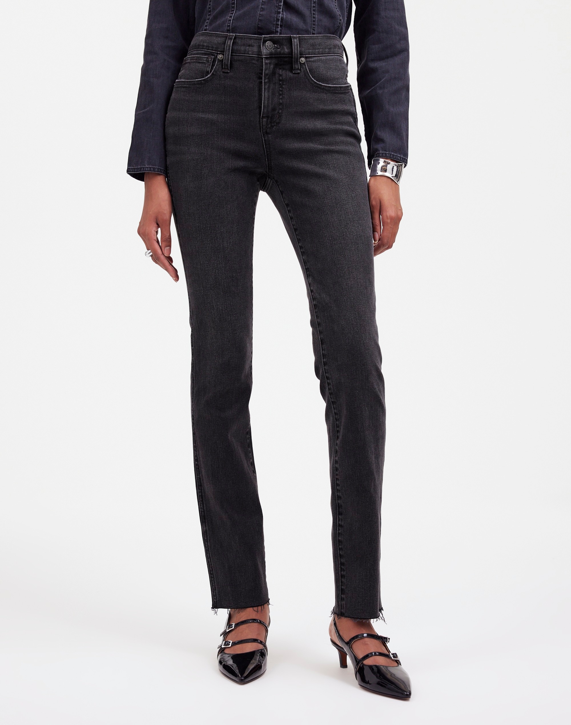 Tall Mid-Rise Stovepipe Jeans Armand Wash: Raw-Hem Edition | Madewell