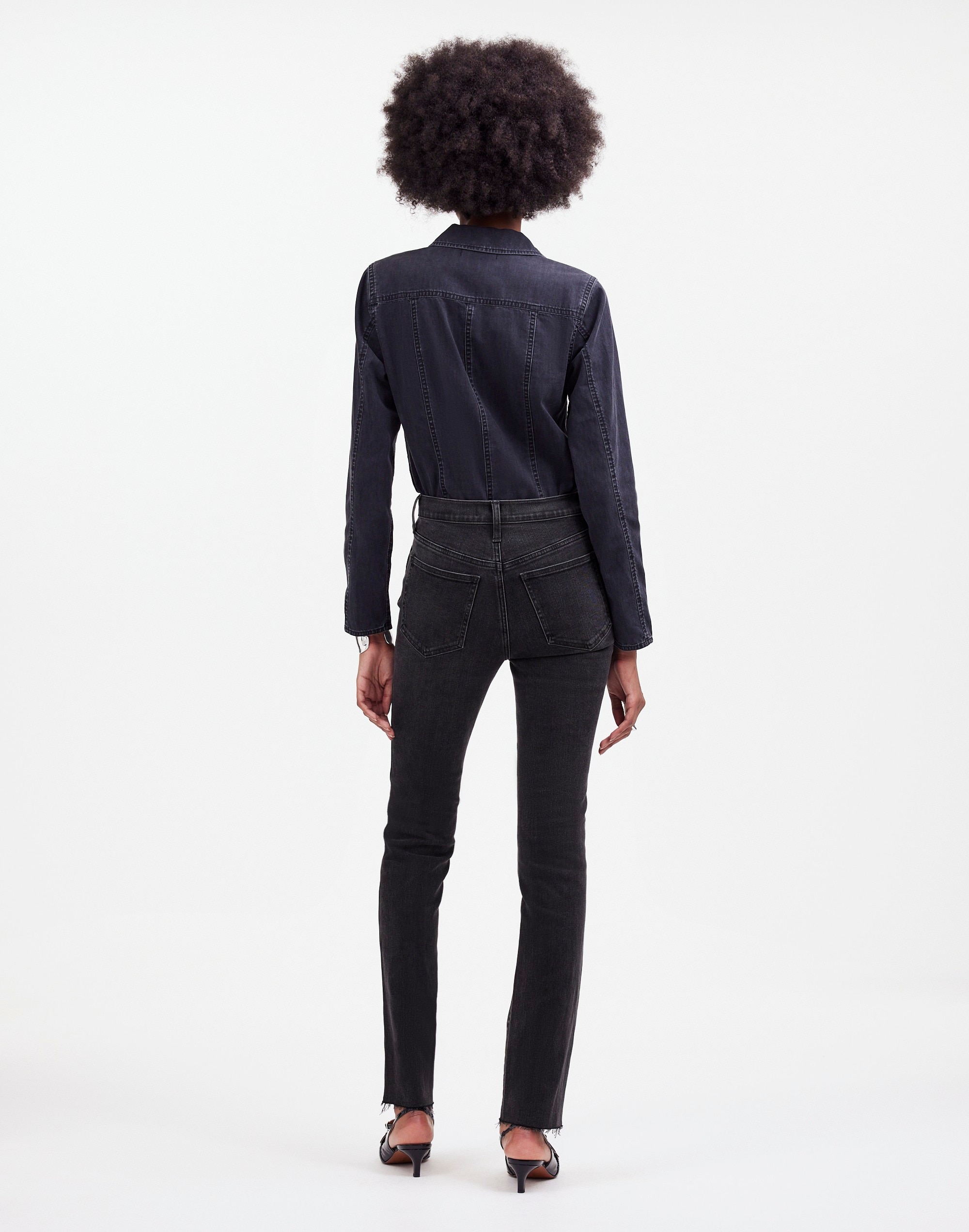 Tall Mid-Rise Stovepipe Jeans Armand Wash: Raw-Hem Edition | Madewell