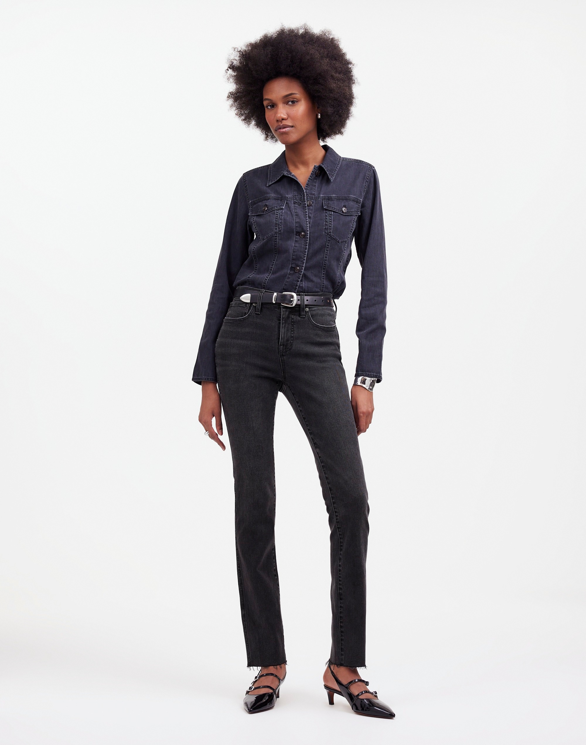 Tall Mid-Rise Stovepipe Jeans Armand Wash: Raw-Hem Edition | Madewell