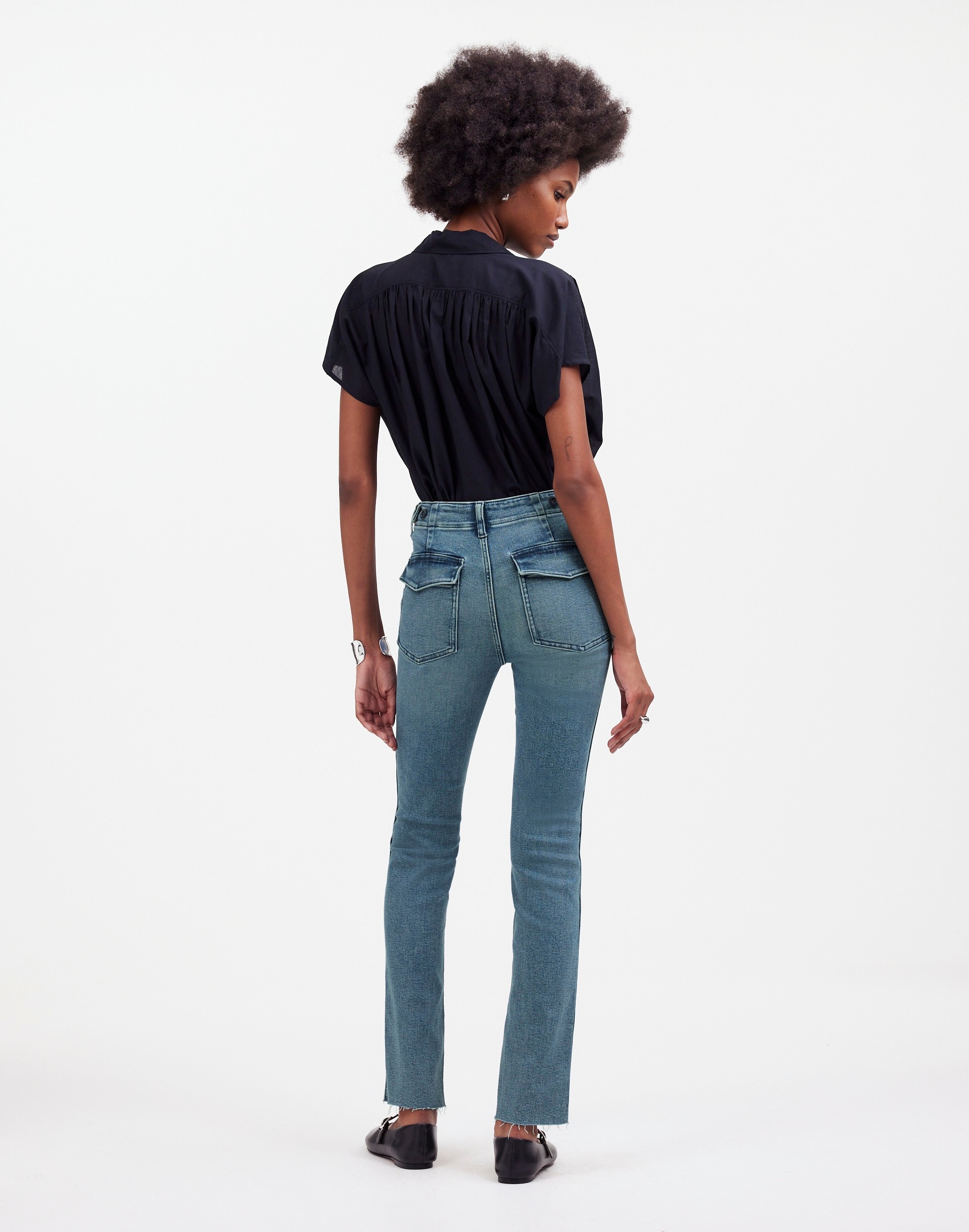 Mid-Rise Stovepipe Jeans Shealy Wash: Raw-Hem Edition | Madewell