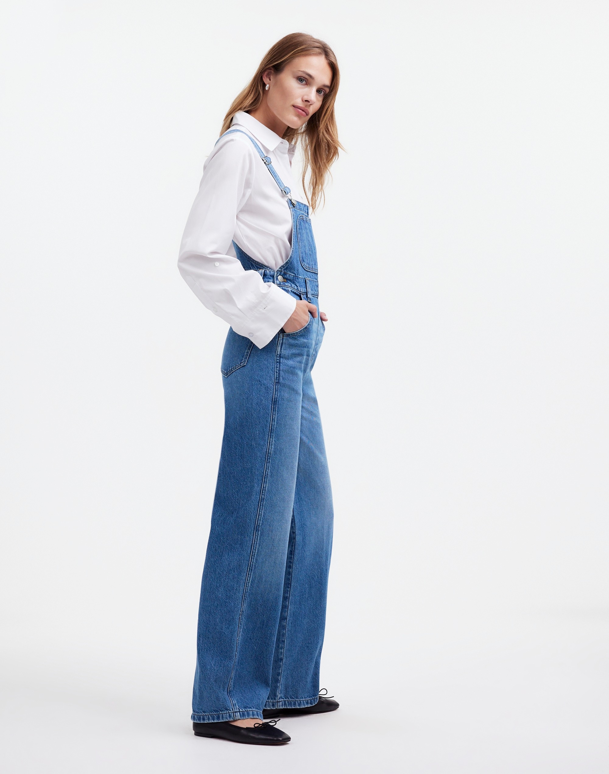 Wide-Leg Overalls Noreen Wash | Madewell