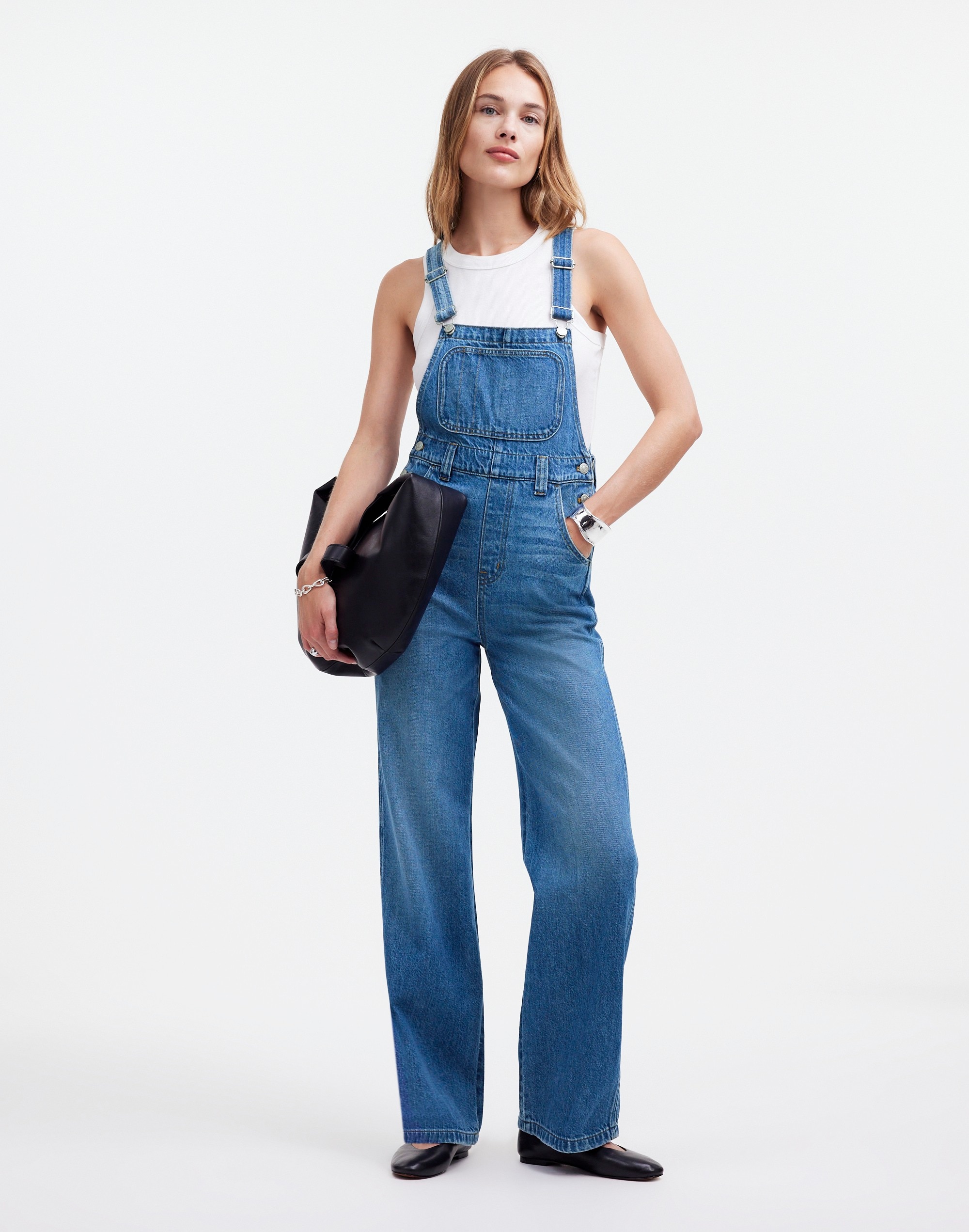 Wide-Leg Overalls Noreen Wash | Madewell