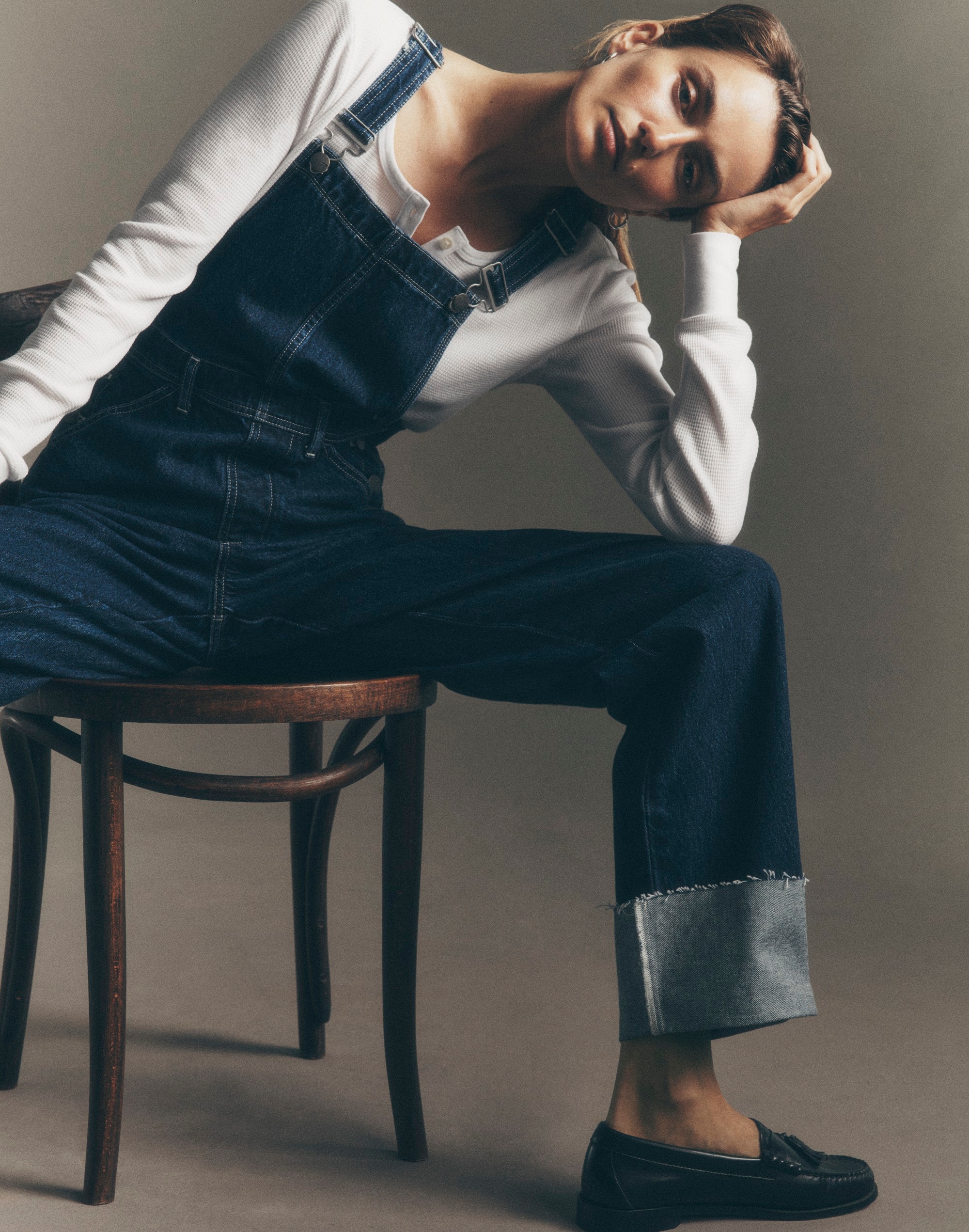 Madewell x Kaihara Denim Oversized Carpenter Overalls Lesiege Wash |