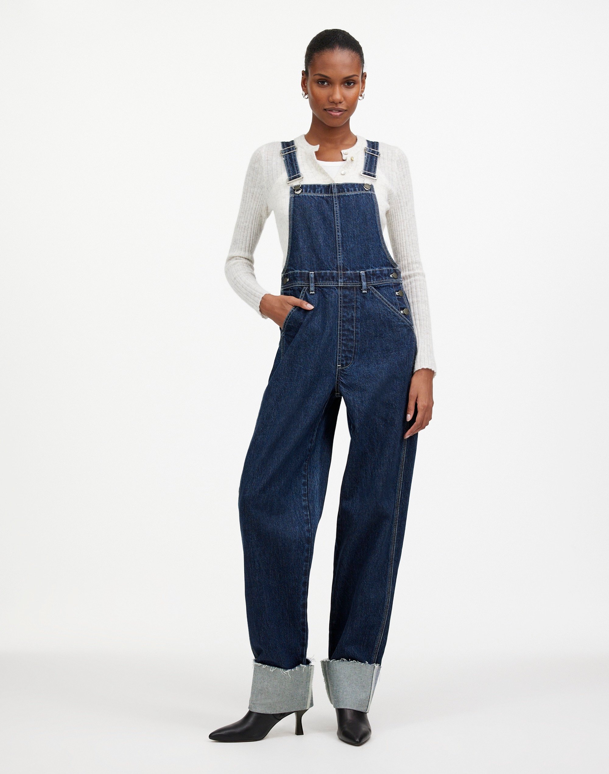 Madewell x Kaihara Denim Oversized Carpenter Overalls Lesiege Wash |