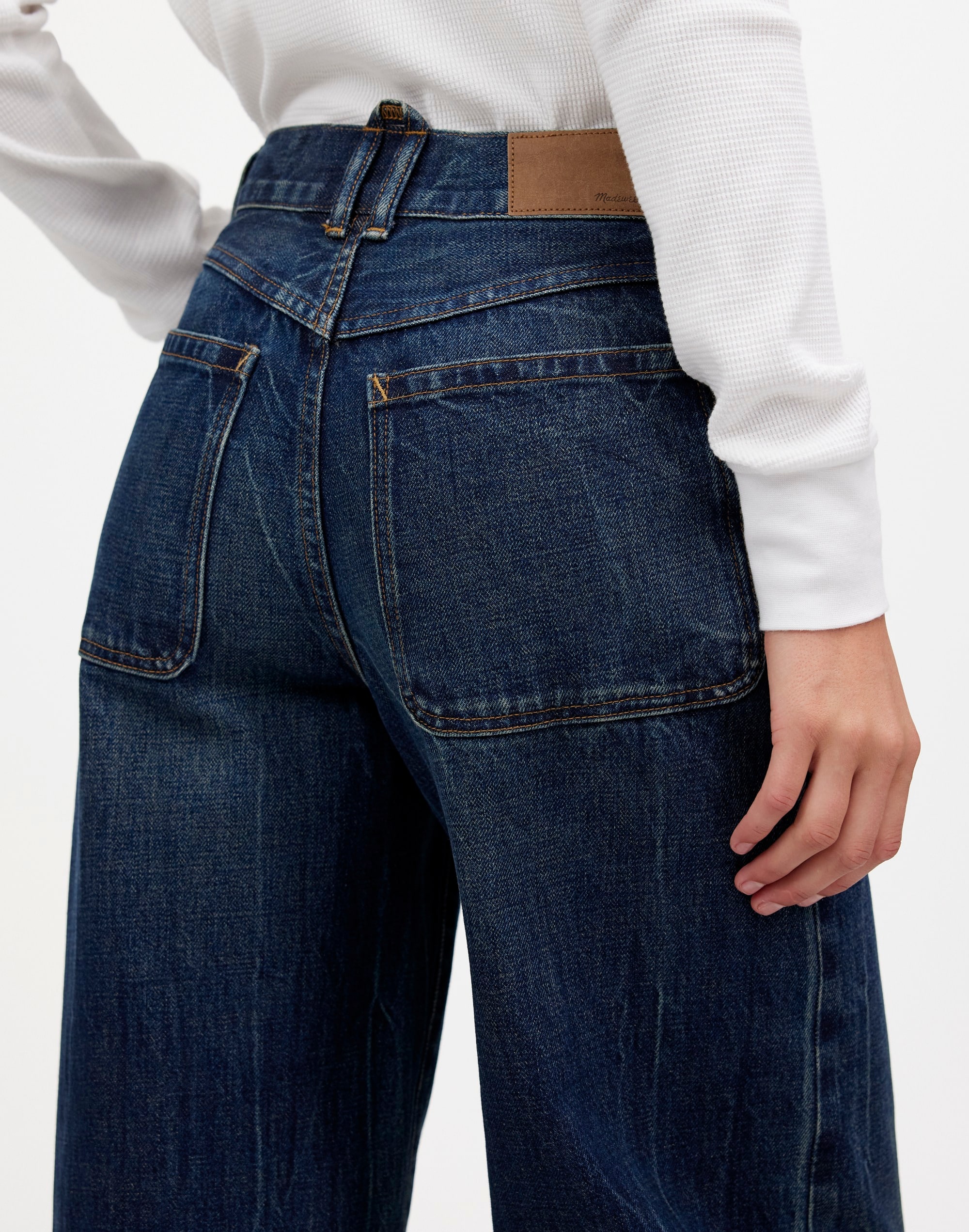 Madewell x Kaihara Denim Superwide-Leg Jeans Karney Wash |