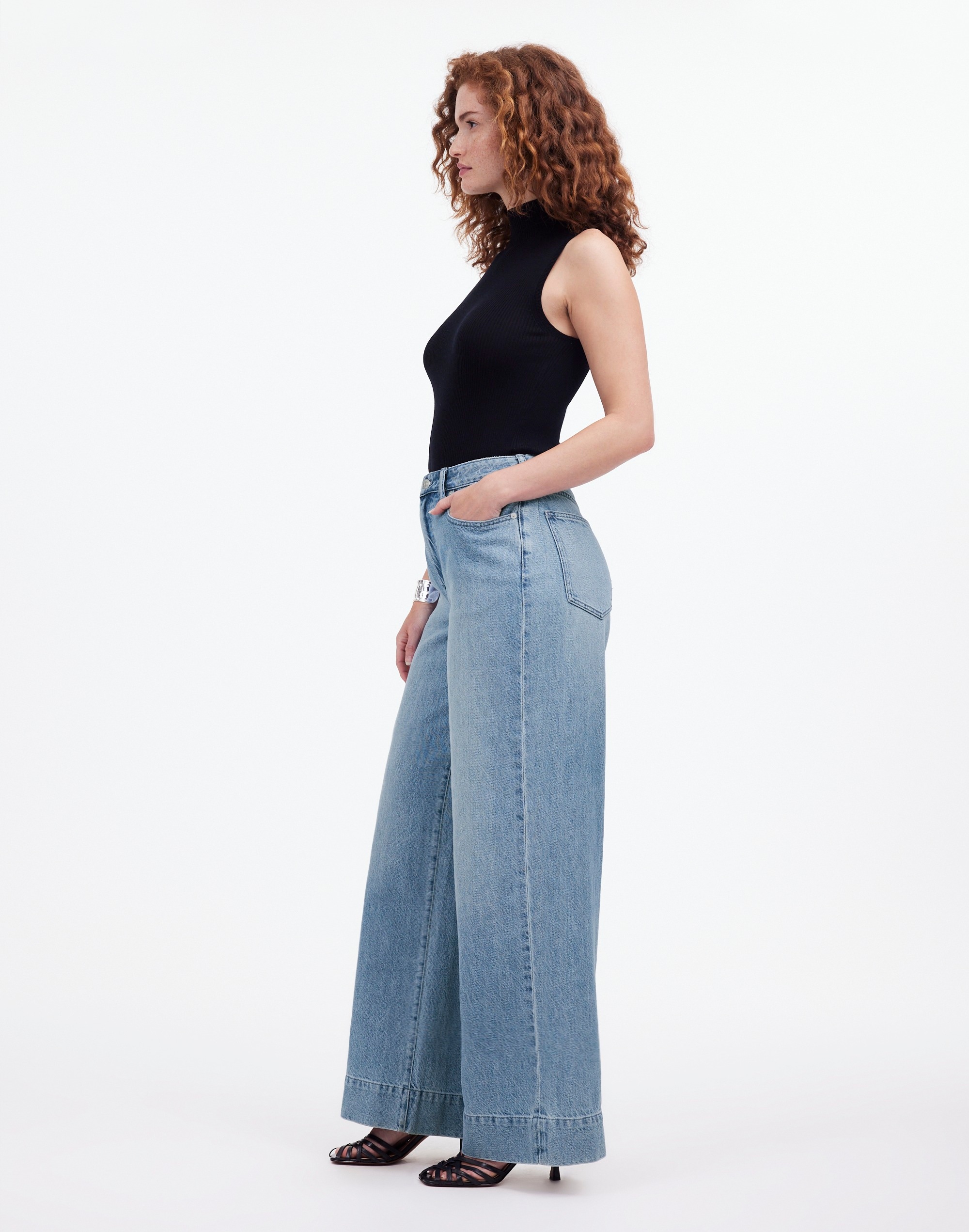 Curvy Superwide-Leg Jeans Lintz Wash | Madewell