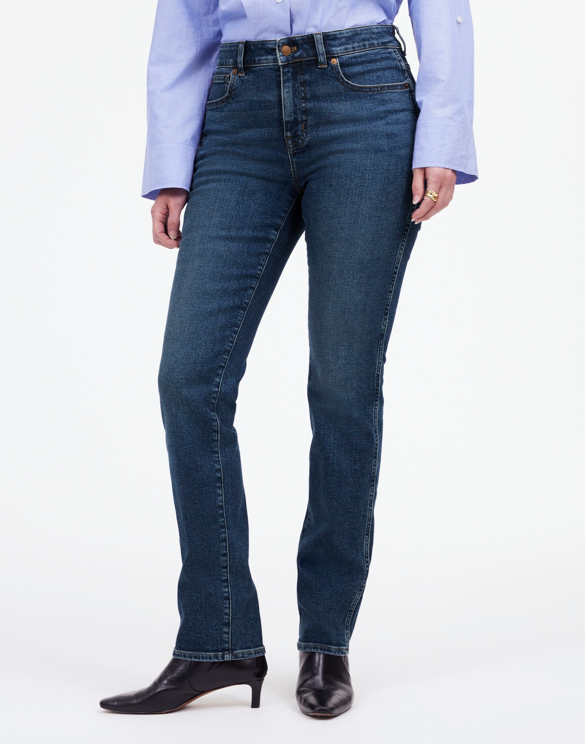 Tall Curvy Mid-Rise Stovepipe Jeans Deming Wash | Madewell