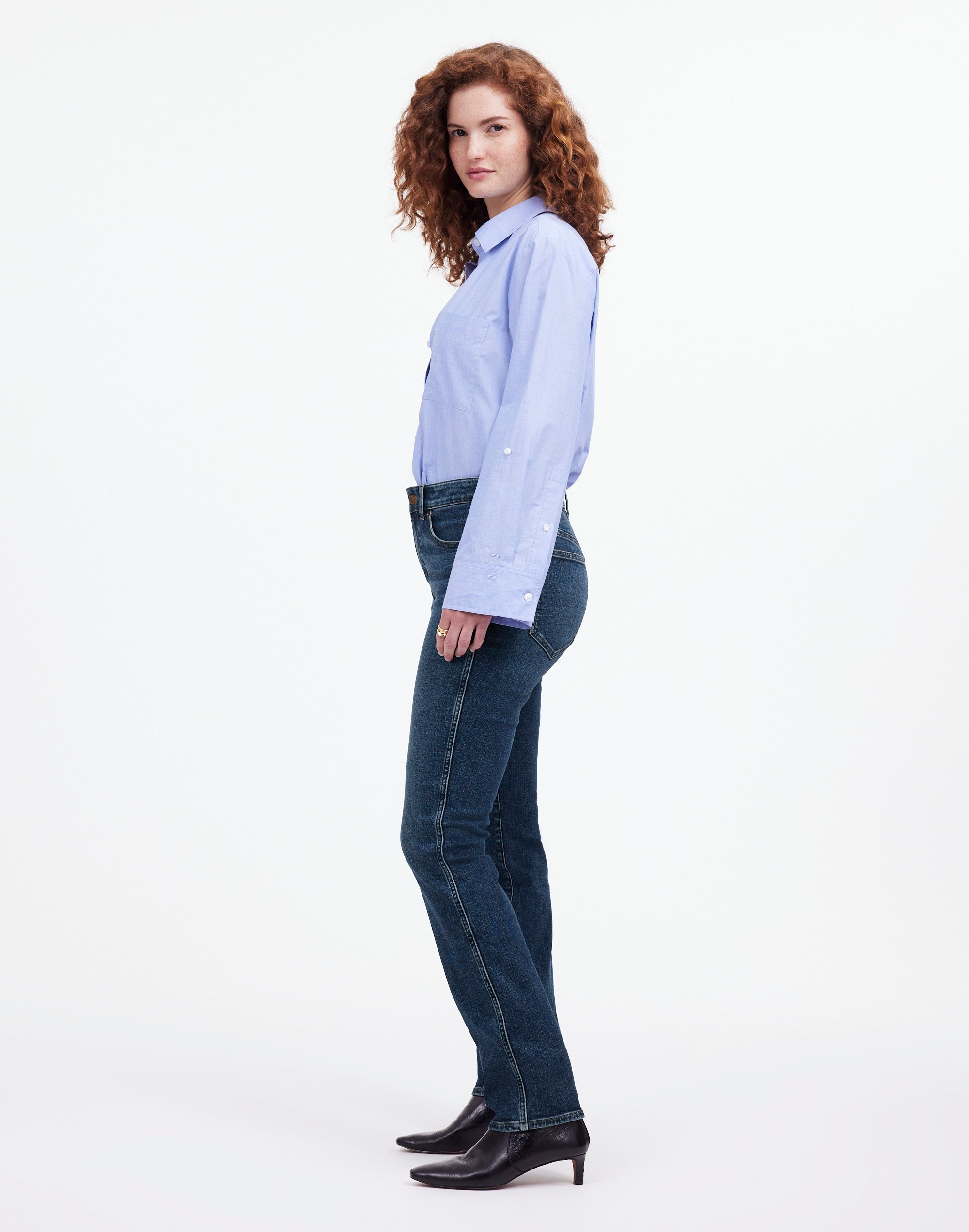 Tall Curvy Mid-Rise Stovepipe Jeans Deming Wash | Madewell