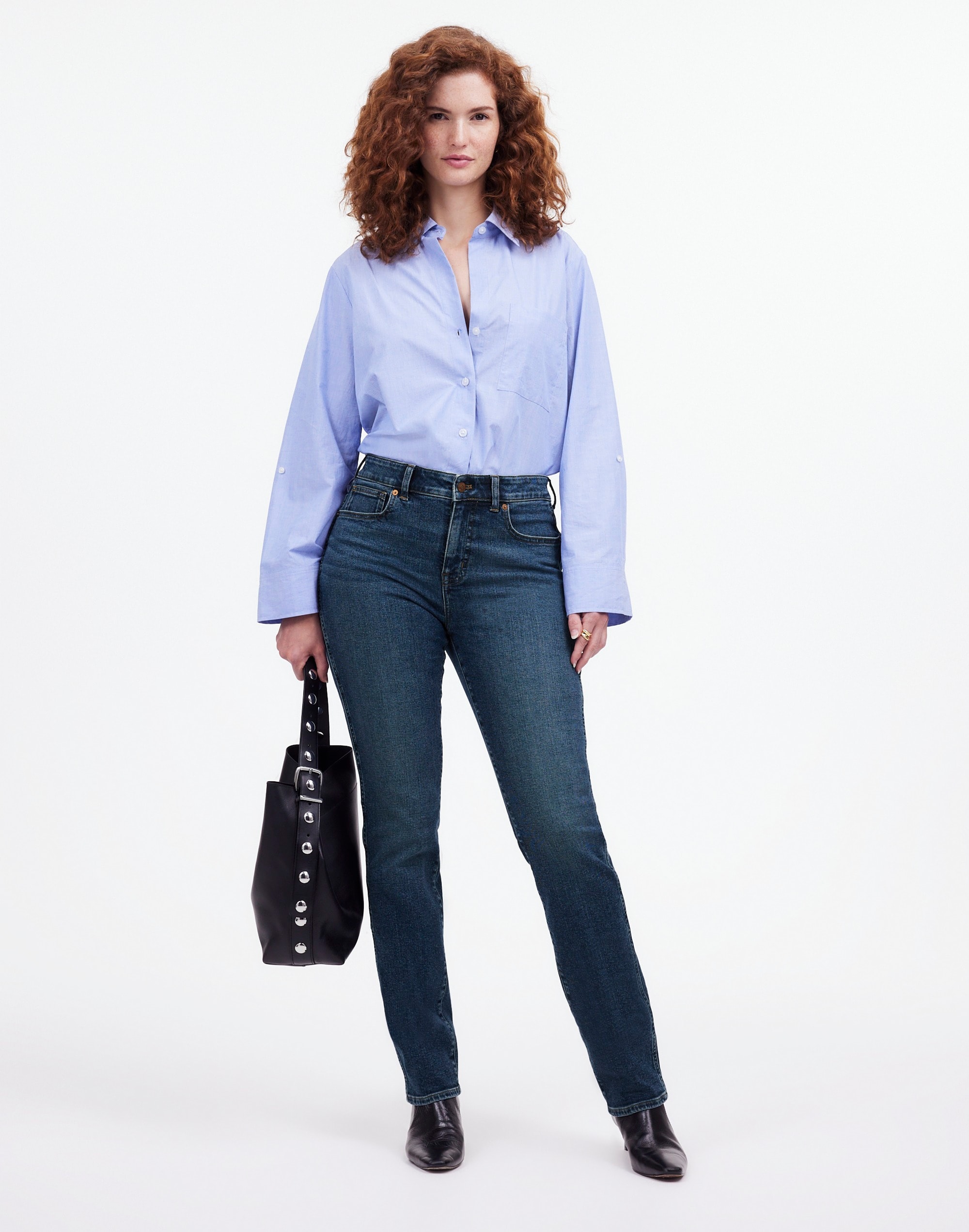 Tall Curvy Mid-Rise Stovepipe Jeans Deming Wash | Madewell