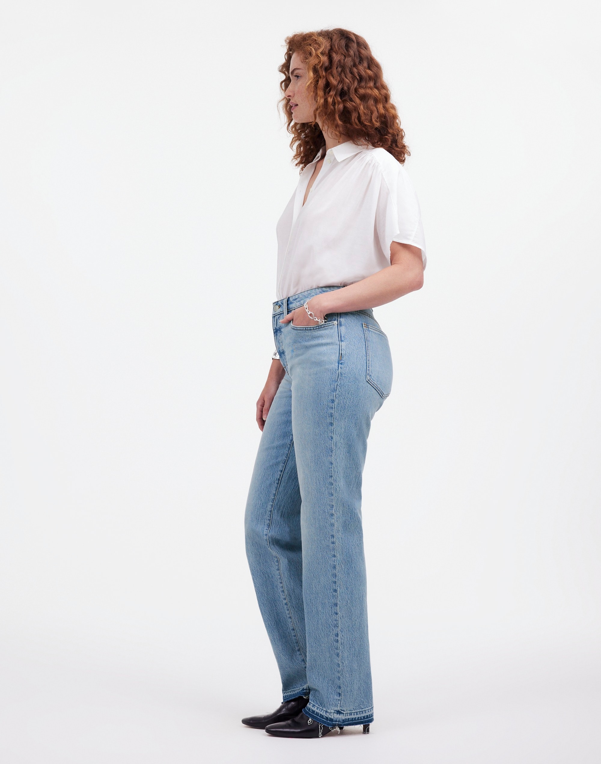 The Curvy '90s Straight Mid-Rise Jean Barbosa Wash | Madewell