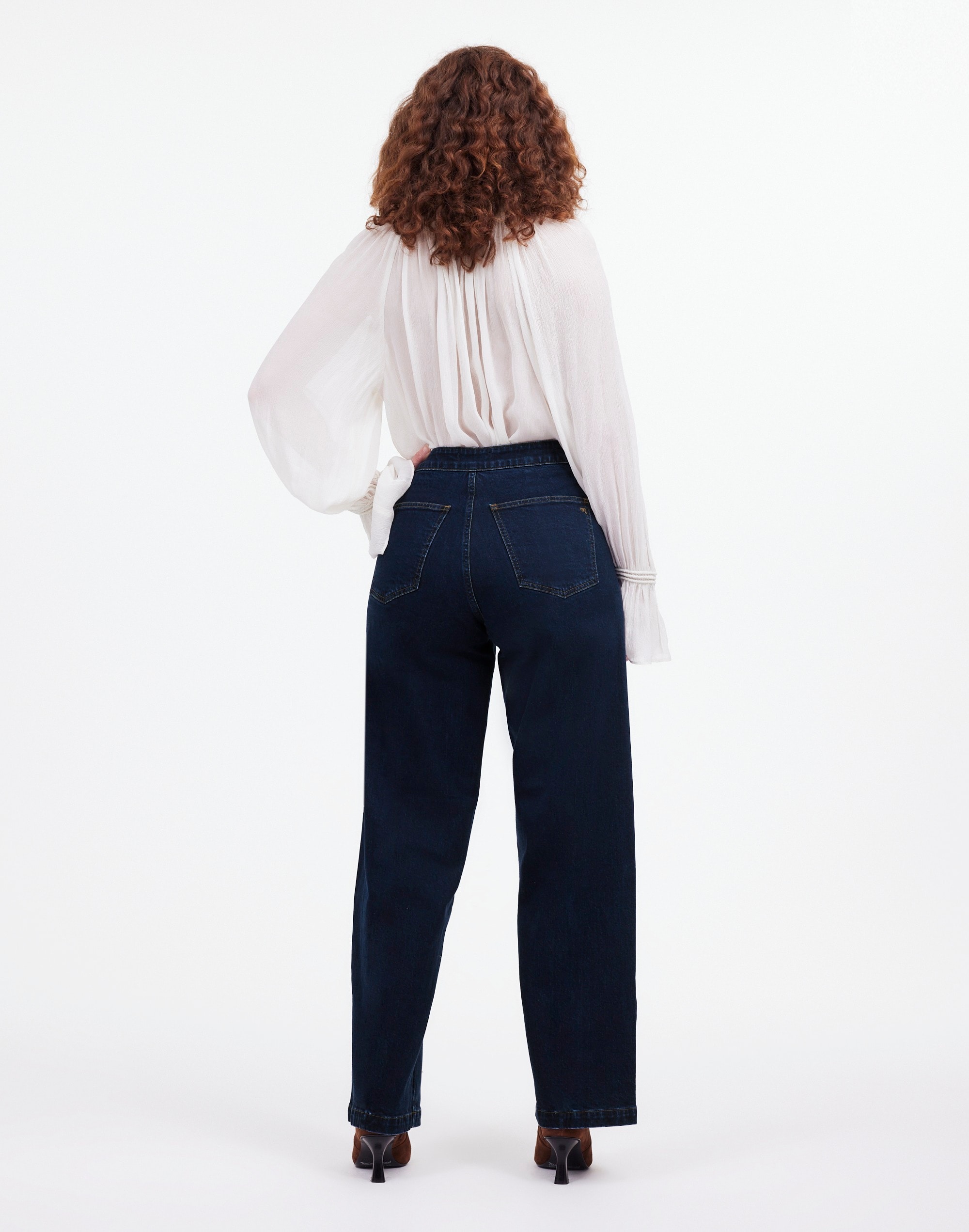 The Curvy Emmett Wide-Leg Jean Leffers Wash: Welt Pocket Edition | Madewell