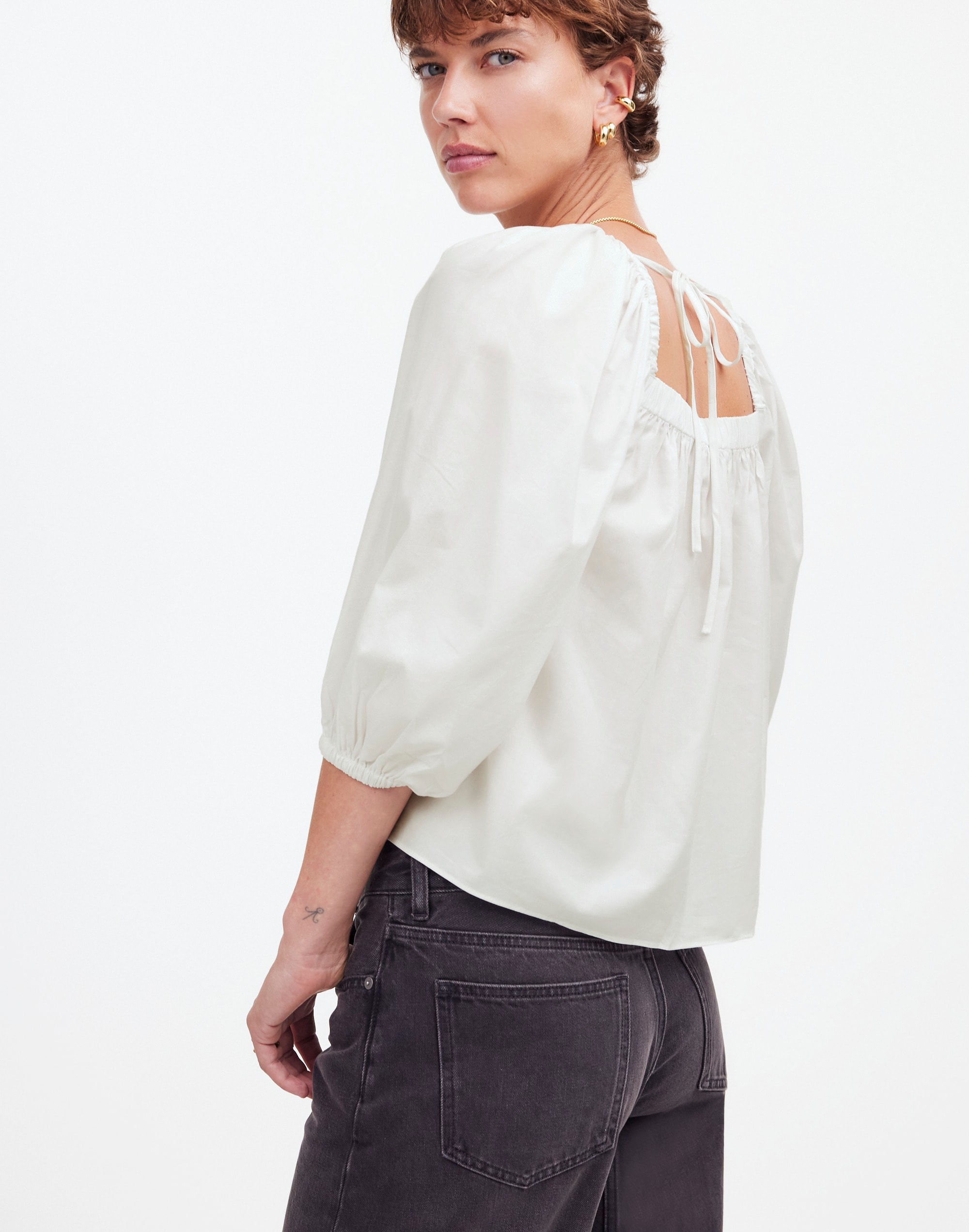 Puff-Sleeve Babydoll Top | Madewell