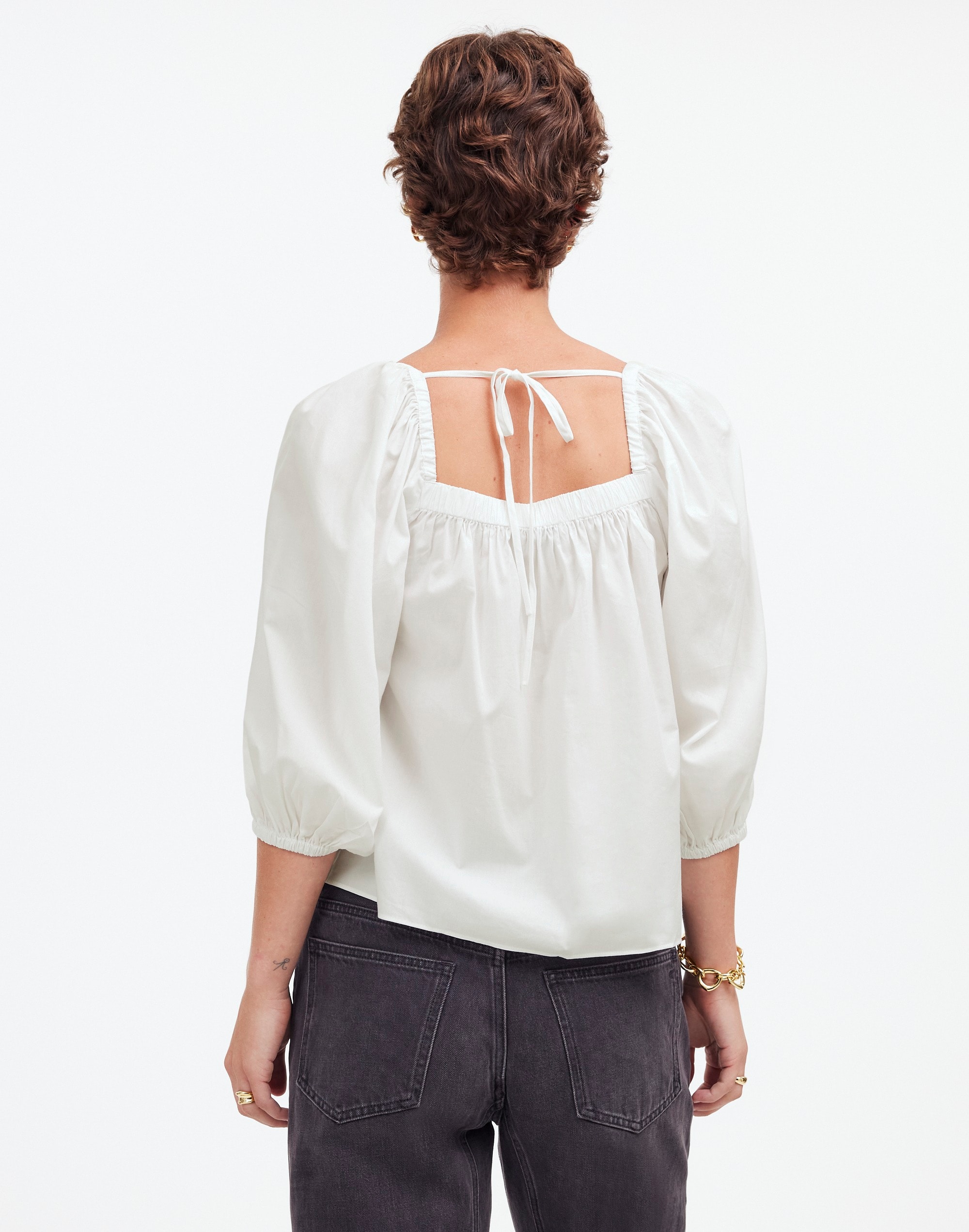 Puff-Sleeve Babydoll Top | Madewell