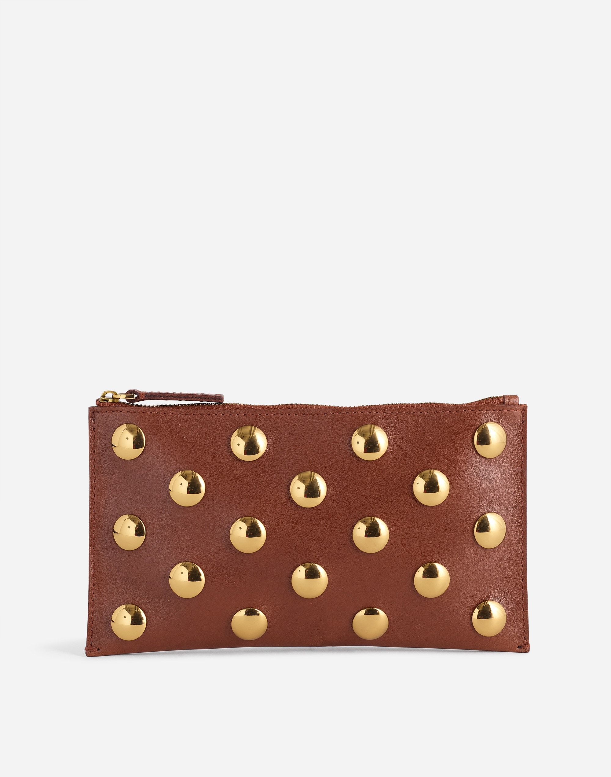 Studded Leather Zip Pouch | Madewell