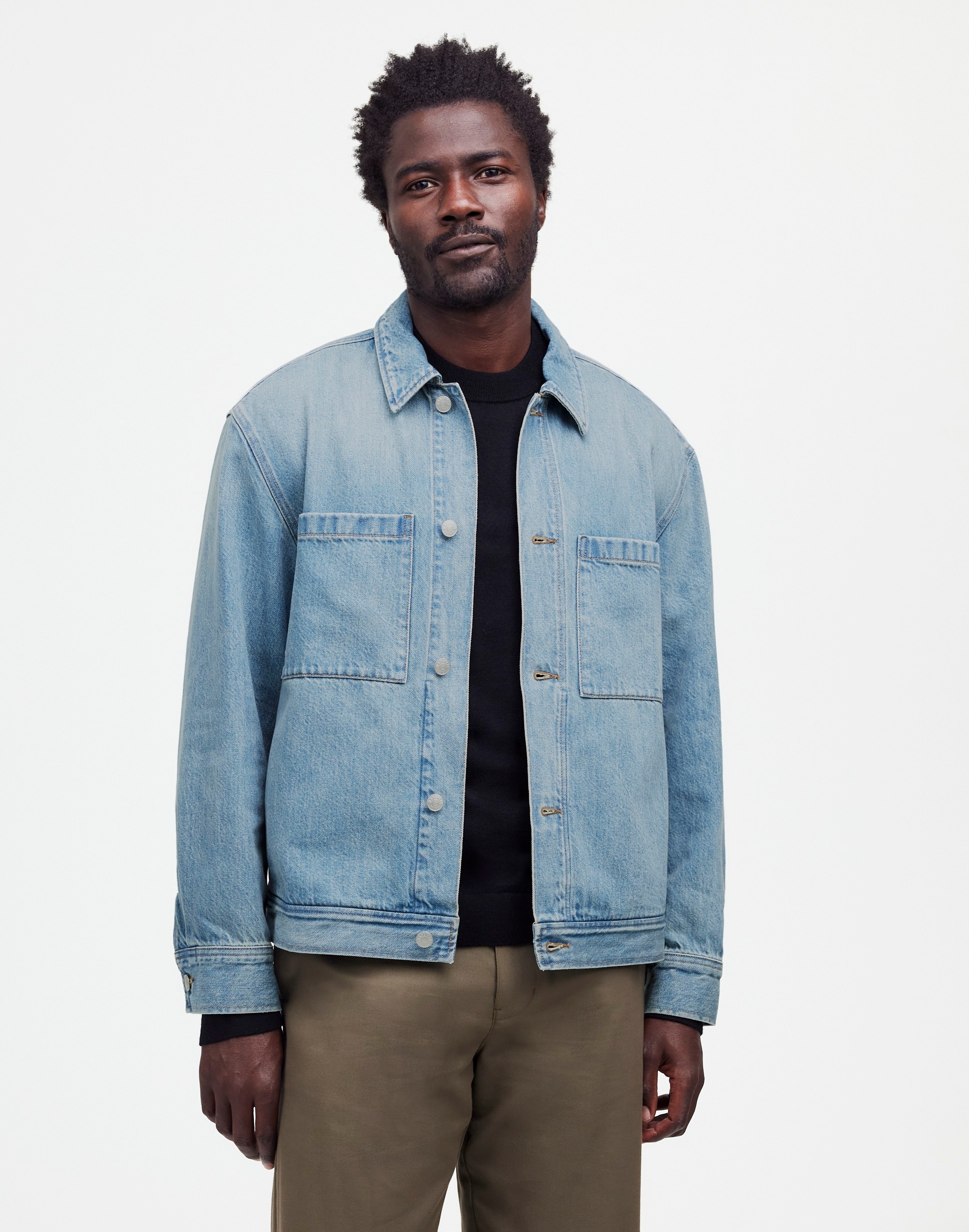 Mw Denim Shirt-jacket In Jamestown Wash