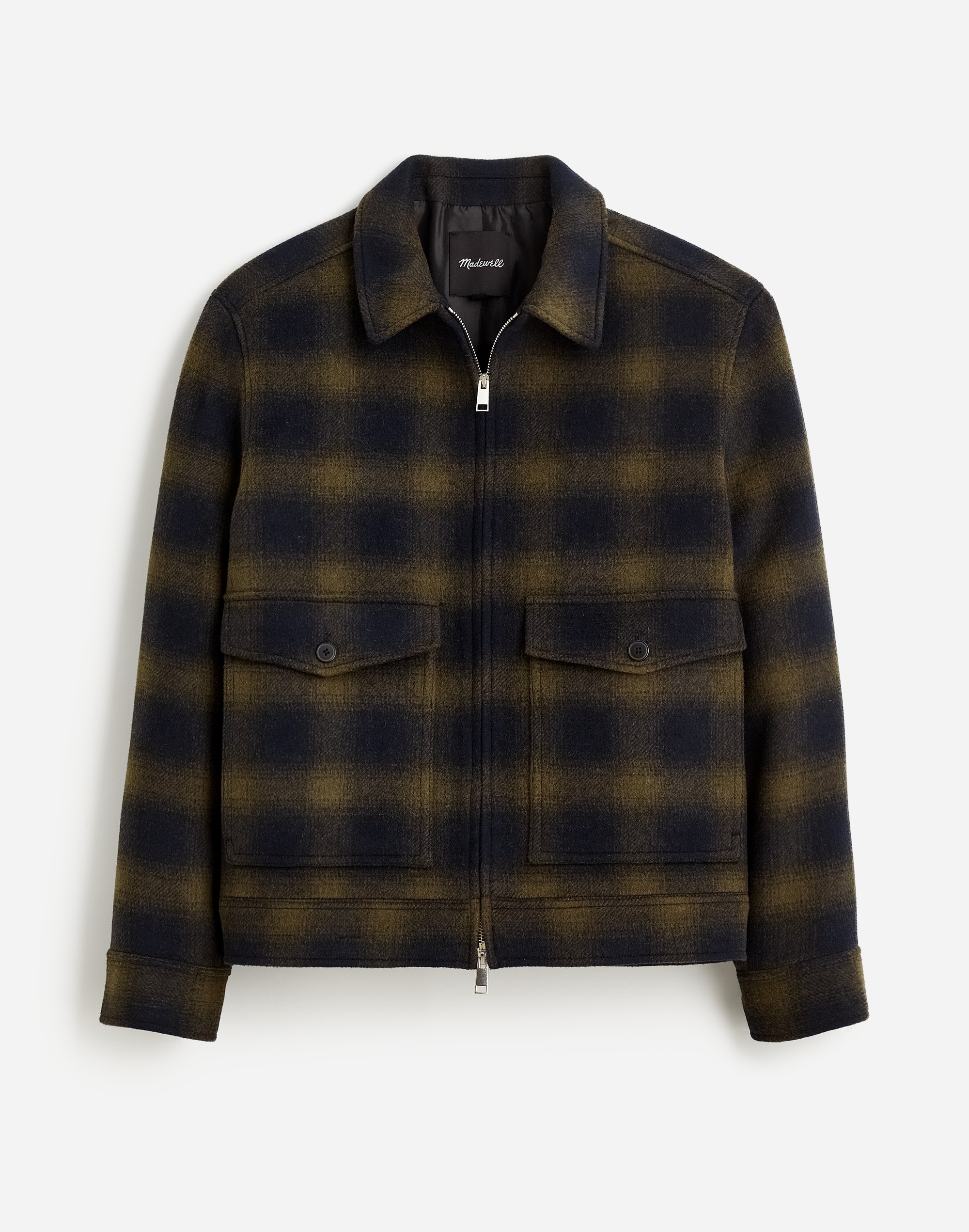 Plaid Zip-Front Jacket Italian Fabric | Madewell