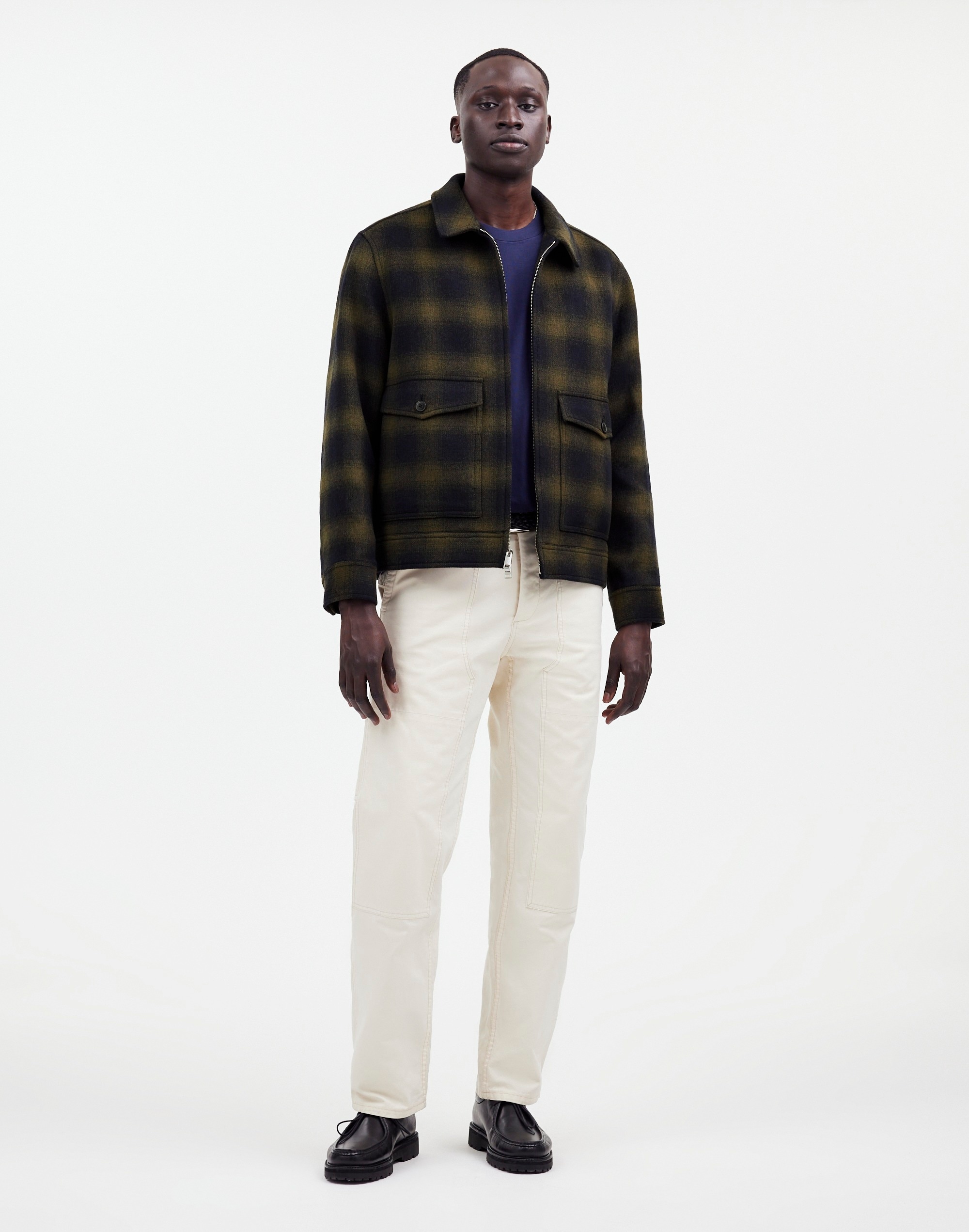 Mw Plaid Zip-front Jacket In Cavendish Plaid