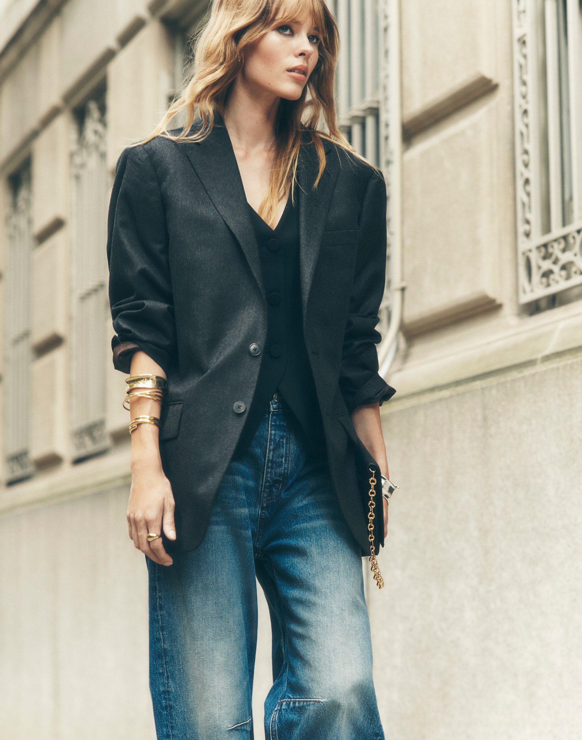 The Roebling Two-Button Blazer Italian Fabric | Madewell