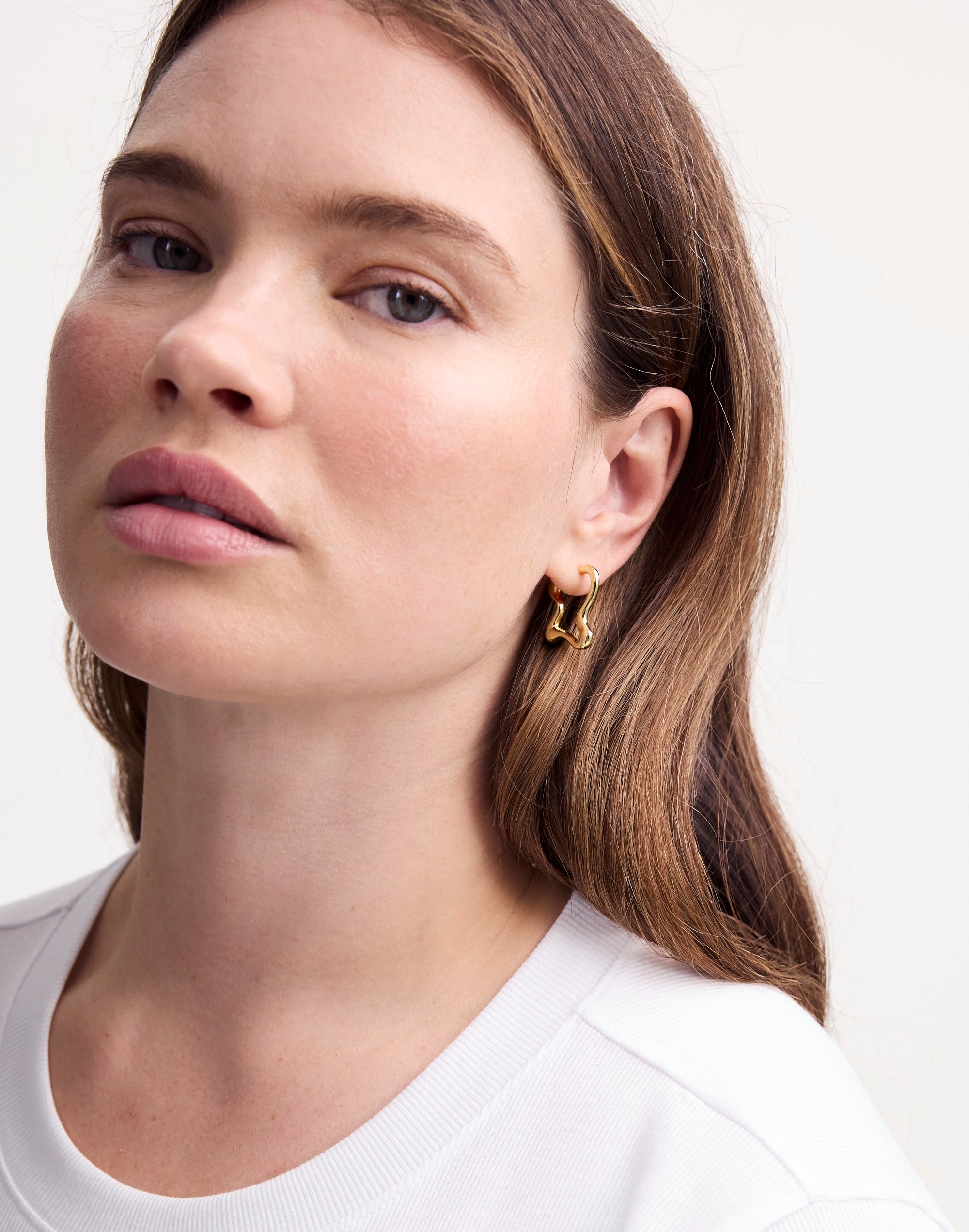 Wavy Huggie Hoop Earrings | Madewell