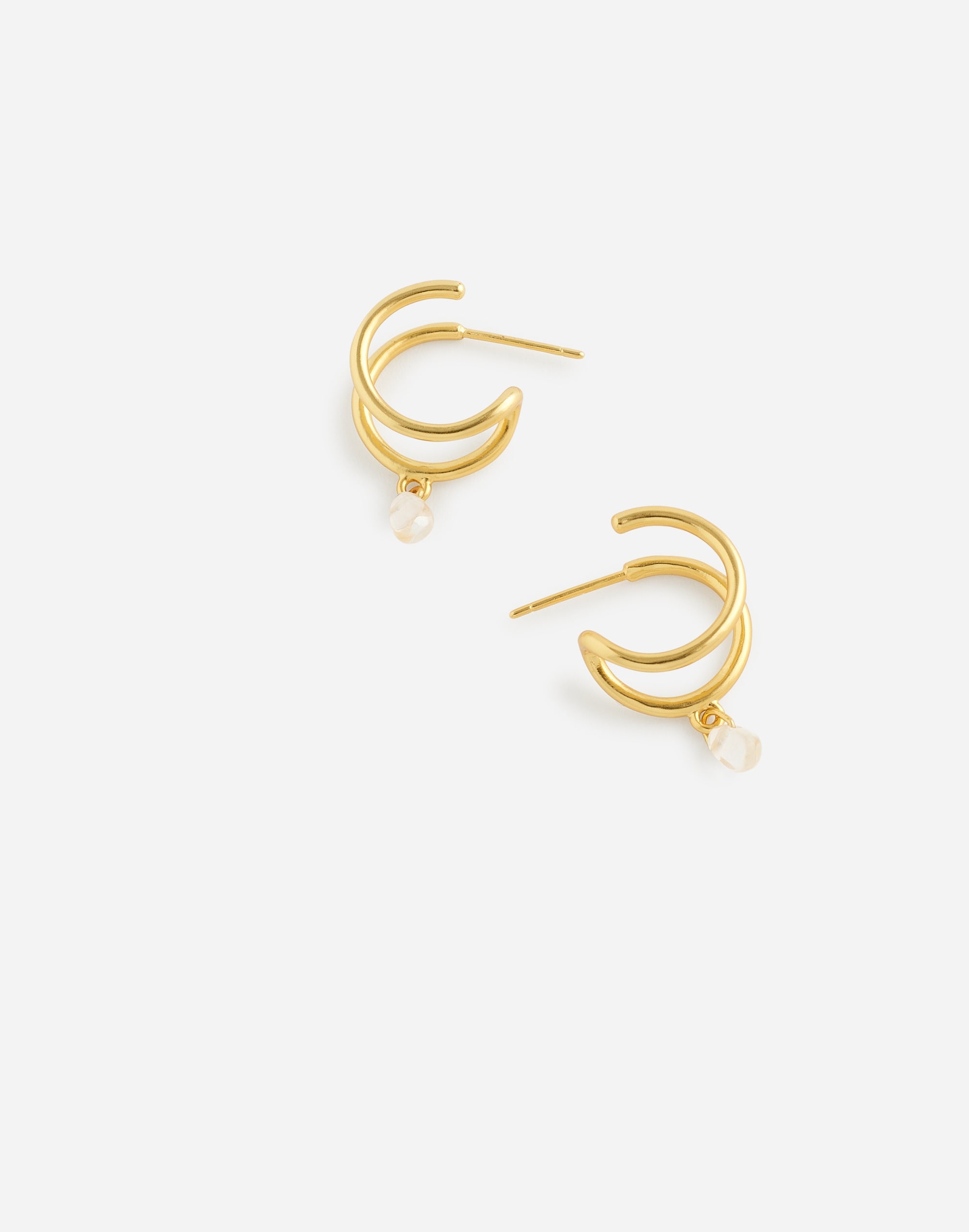 Glass Bead Double Hoop Earrings | Madewell