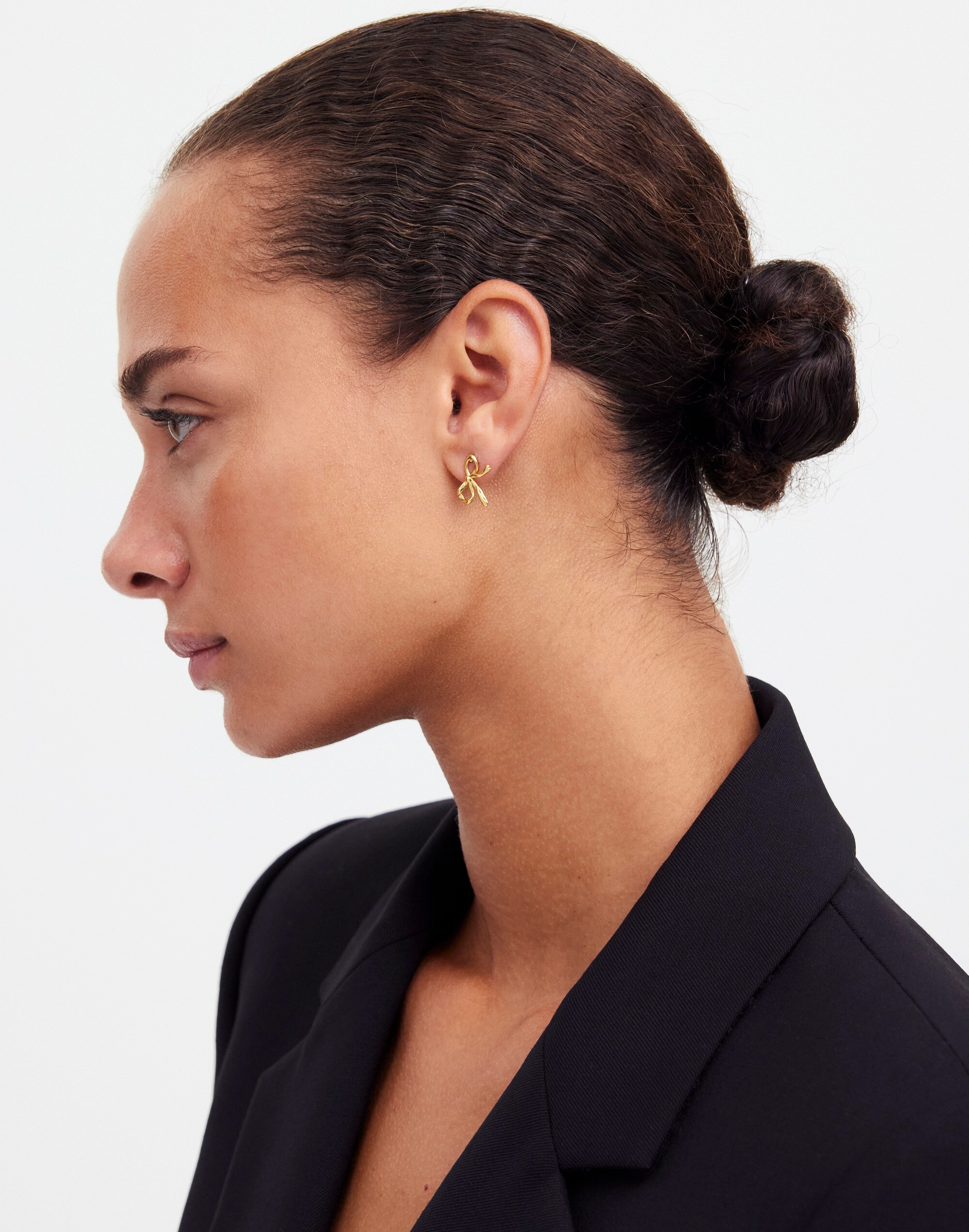 Metal Bow Stud Earrings | Madewell